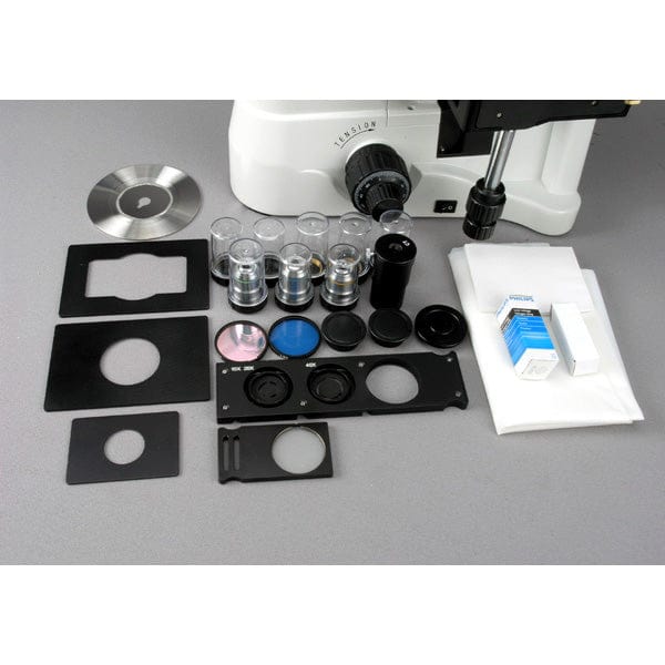 AmScope IN480 Series Inverted Infinity-corrected Phase-contrast Trinocular Compound Microscope 40X-1200X Magnification with Koehler Illumination + 9MP USB 2.0 Camera - Image 10