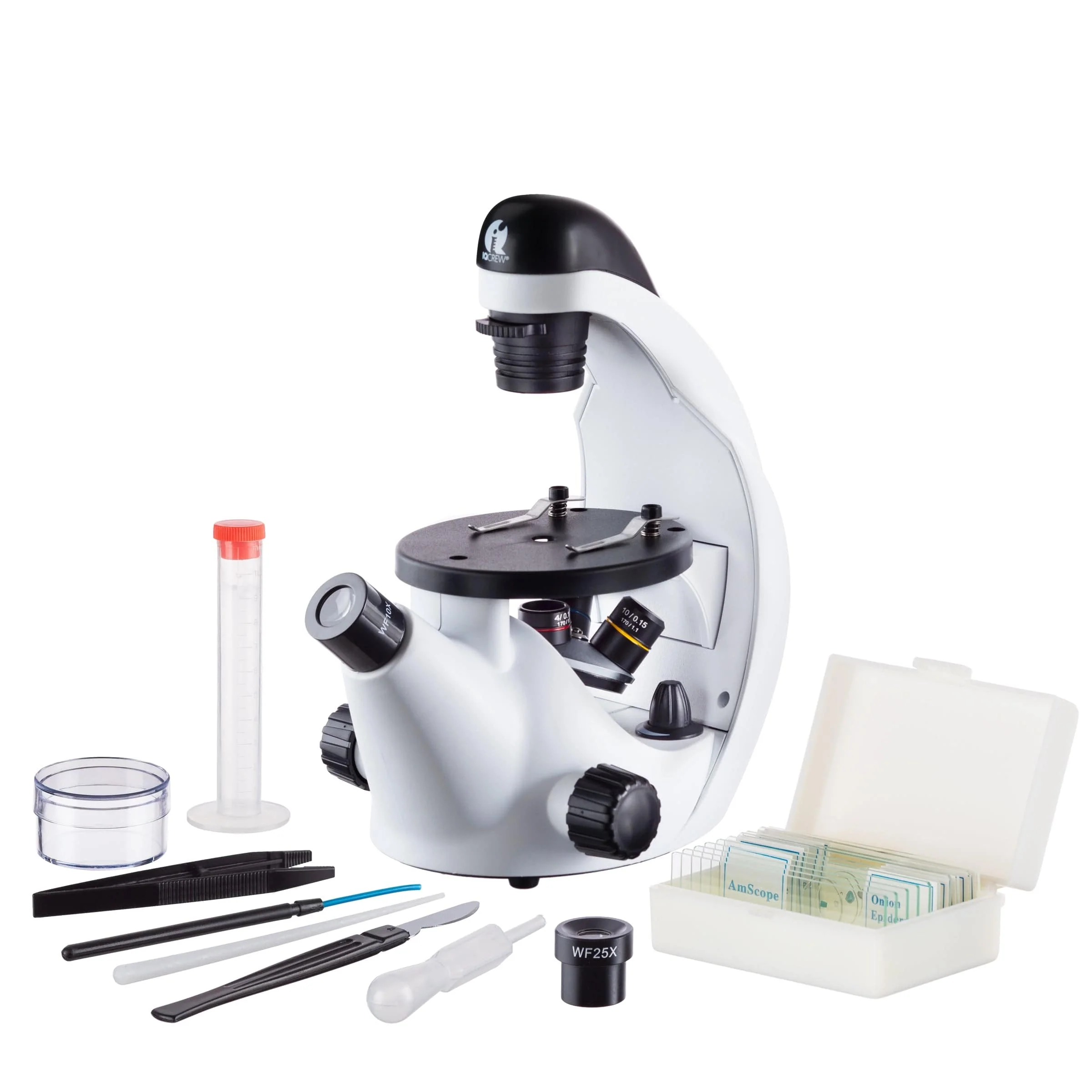Amscope IN50C-PB10 Monocular Compound Microscope for Kids STEM Education Microscopes, Student Lab Microscopes, Biological Science Microscopes