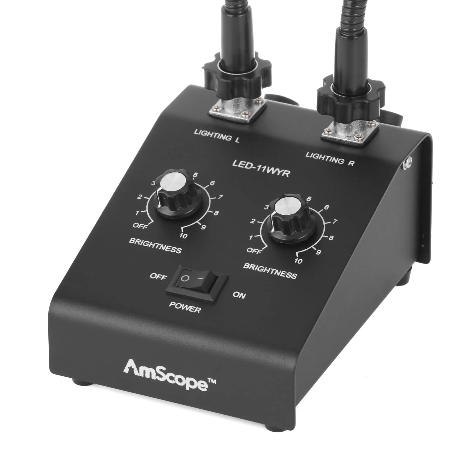 AmScope 6W LED Dual Gooseneck Illuminator with Dual Controls for Microscopes - Image 8