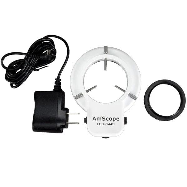 AmScope 144 LED Adjustable Compact Microscope Ring Light + Adapter - Image 7