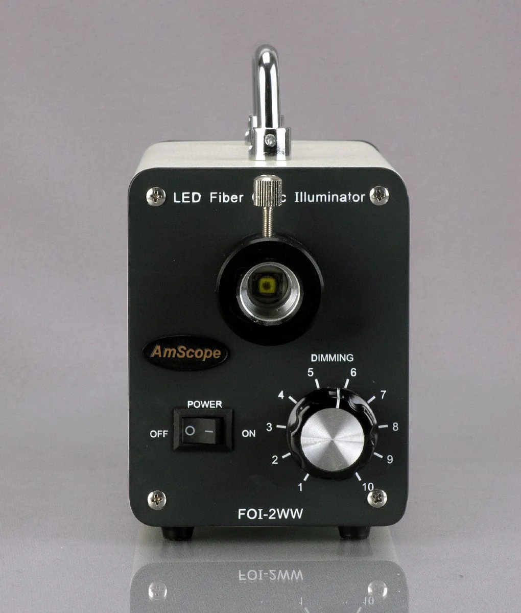 AmScope 20W LED Fiber Optic O-Y Light Microscope Illuminator - Image 4
