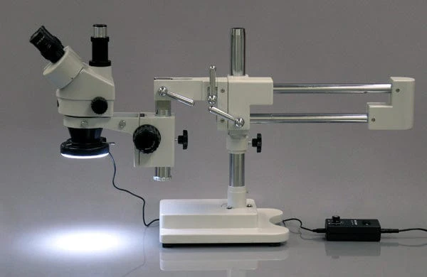 AmScope 60-LED Microscope Ring Light Illuminator with Adapter and Control Box - Image 4