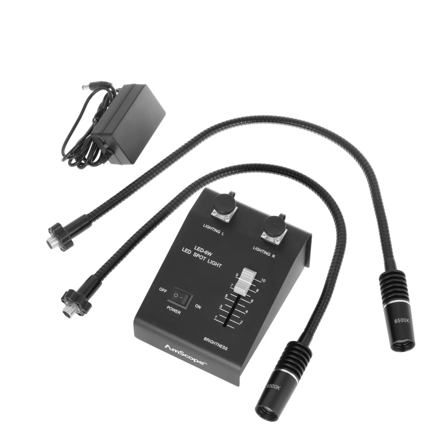 AmScope Powerful 6 Watt LED Dual Gooseneck Illuminator - Image 3
