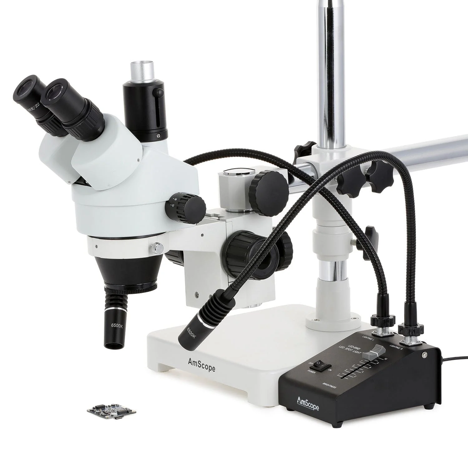 AmScope Powerful 6 Watt LED Dual Gooseneck Illuminator - Image 6