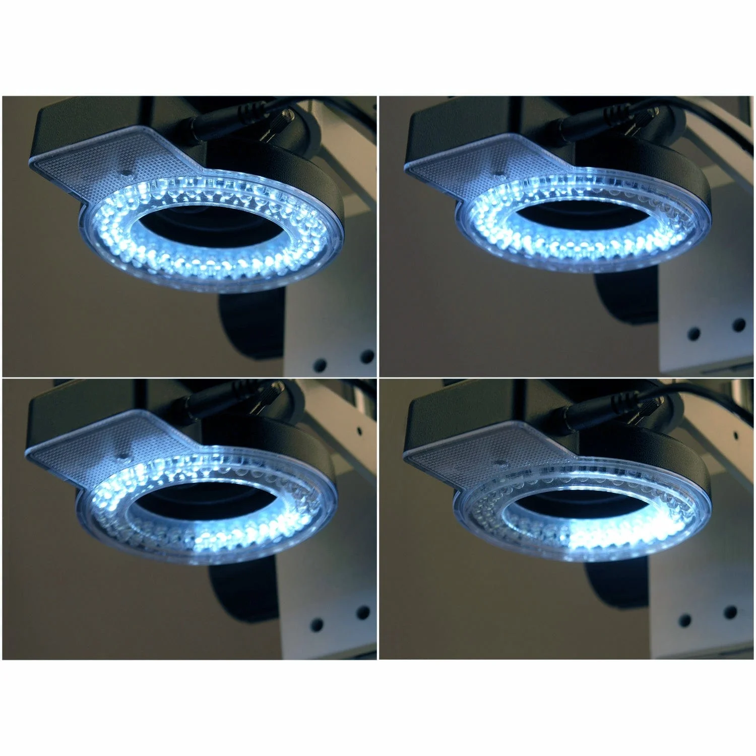 AmScope 72 LED Compact Four-Zone Microscope Ring Light with Adapter - Image 2