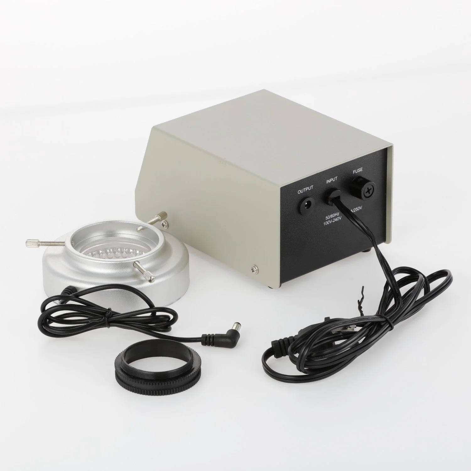 AmScope 80-LED Microscope Ring Light w Heavy-Duty Metal Box and Adapter - Image 6