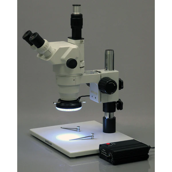 AmScope 80-LED Microscope Ring Light Black with Metal Body and Adapter - Image 4