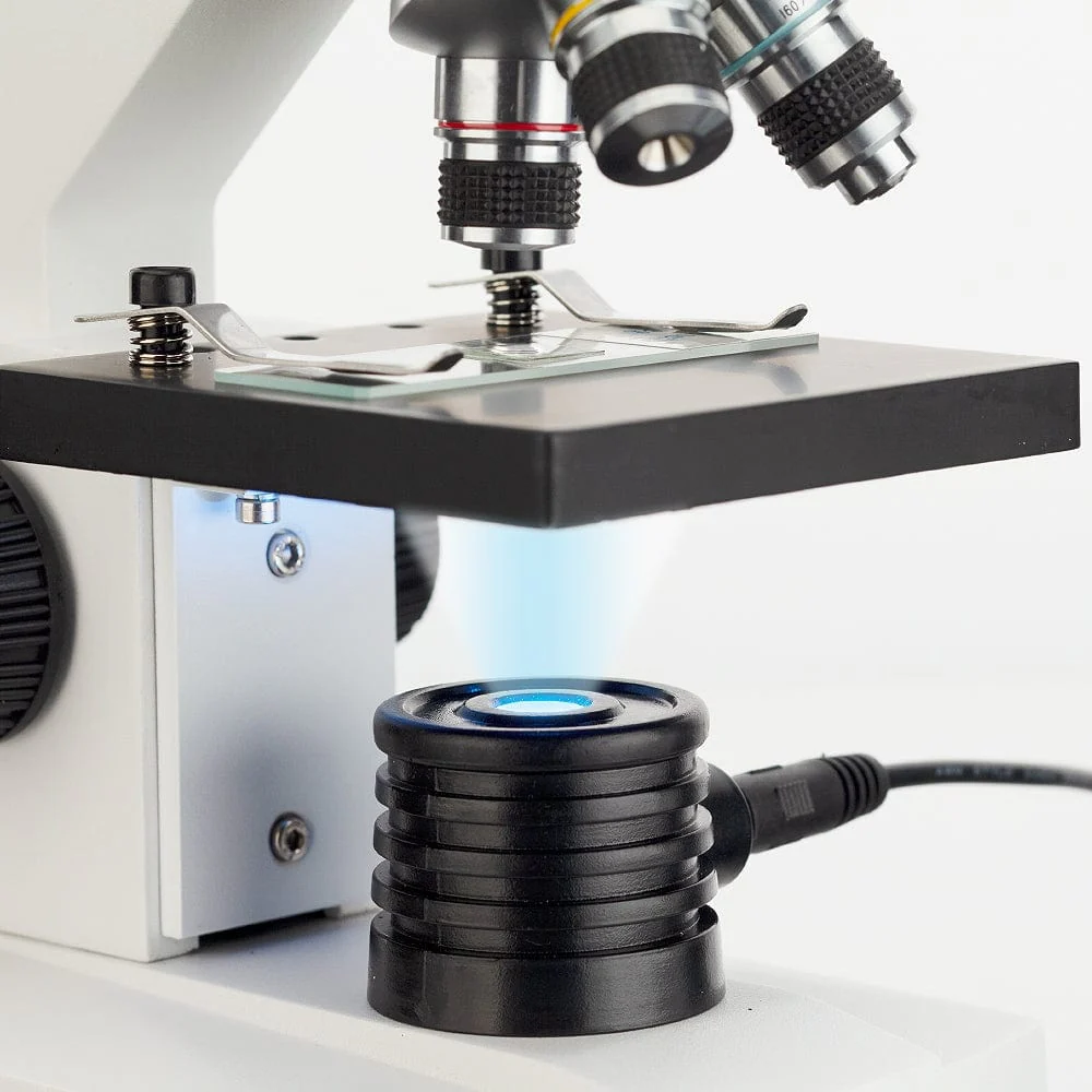 Amscope M102C-PB10 Monocular Compound Microscope for Kids – 40X–1000X LED Illumination STEM Education Microscopes, Student Lab Microscopes, Biological Science Microscopes - Image 3