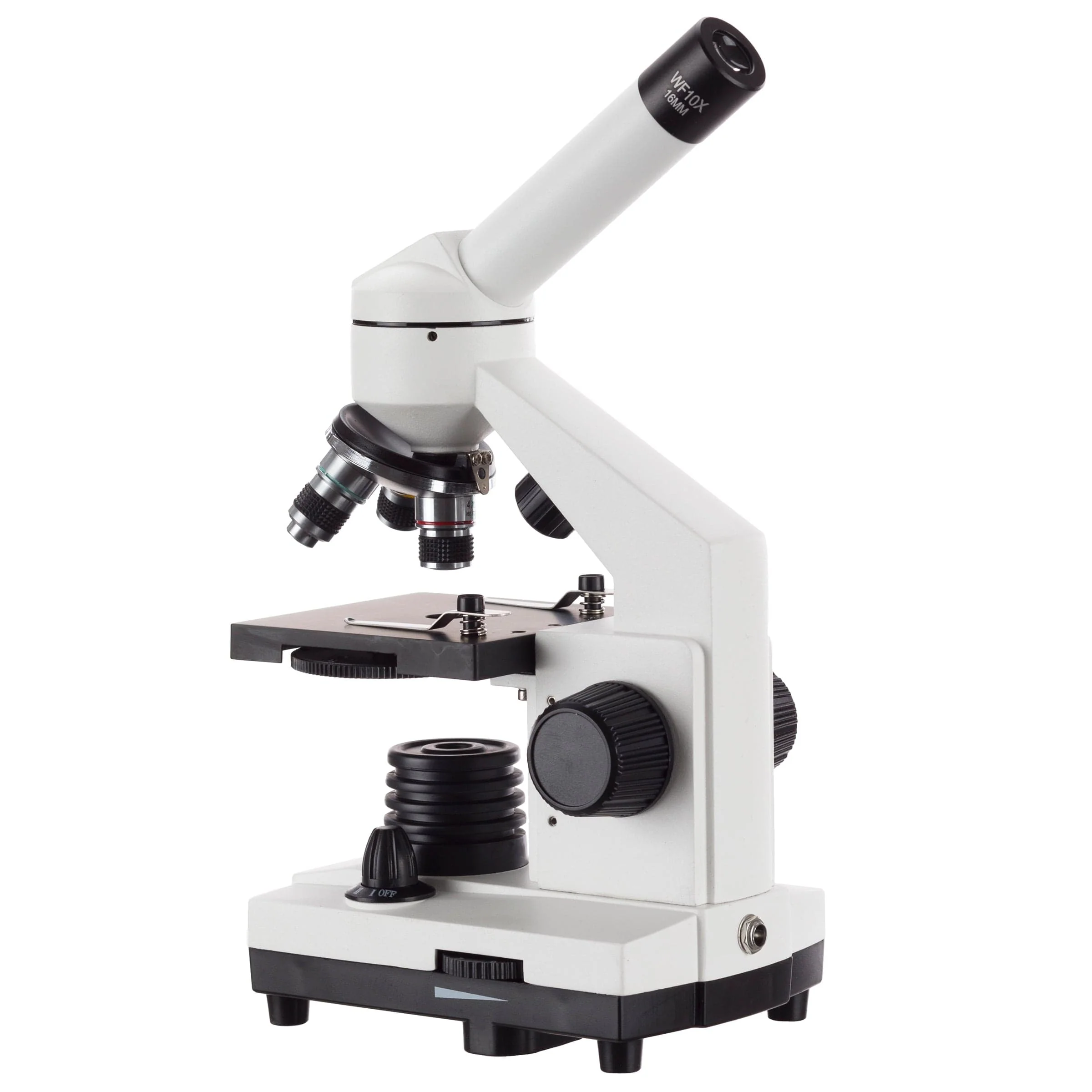 Amscope M110C-2L-PB10 Monocular Compound Microscope for Kids – 40X–1000X Top & Bottom LED Illumination STEM Education Microscopes, Student Lab Microscopes, Biological Science Microscopes - Image 4