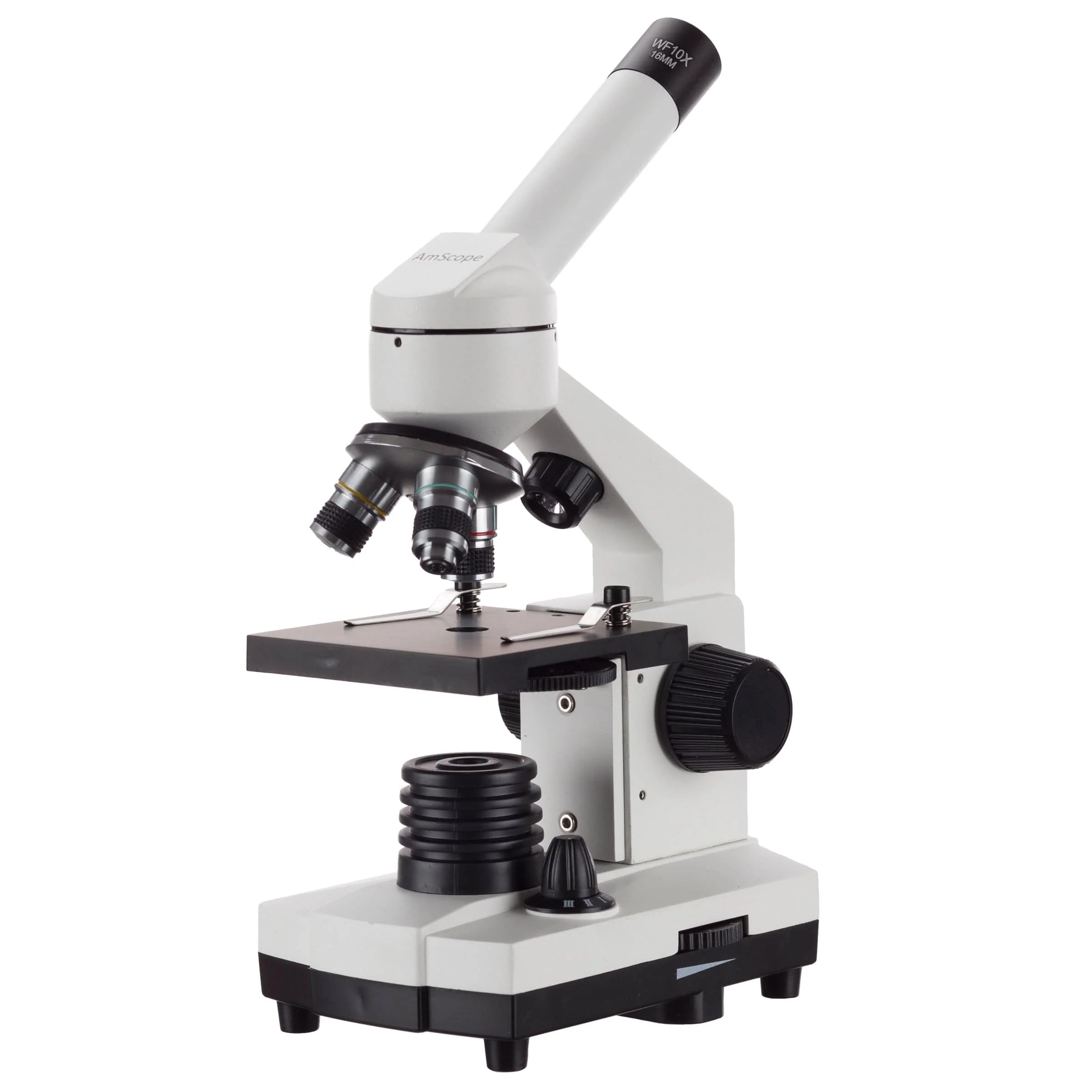 Amscope M110C-2L-PB10 Monocular Compound Microscope for Kids – 40X–1000X Top & Bottom LED Illumination STEM Education Microscopes, Student Lab Microscopes, Biological Science Microscopes - Image 5