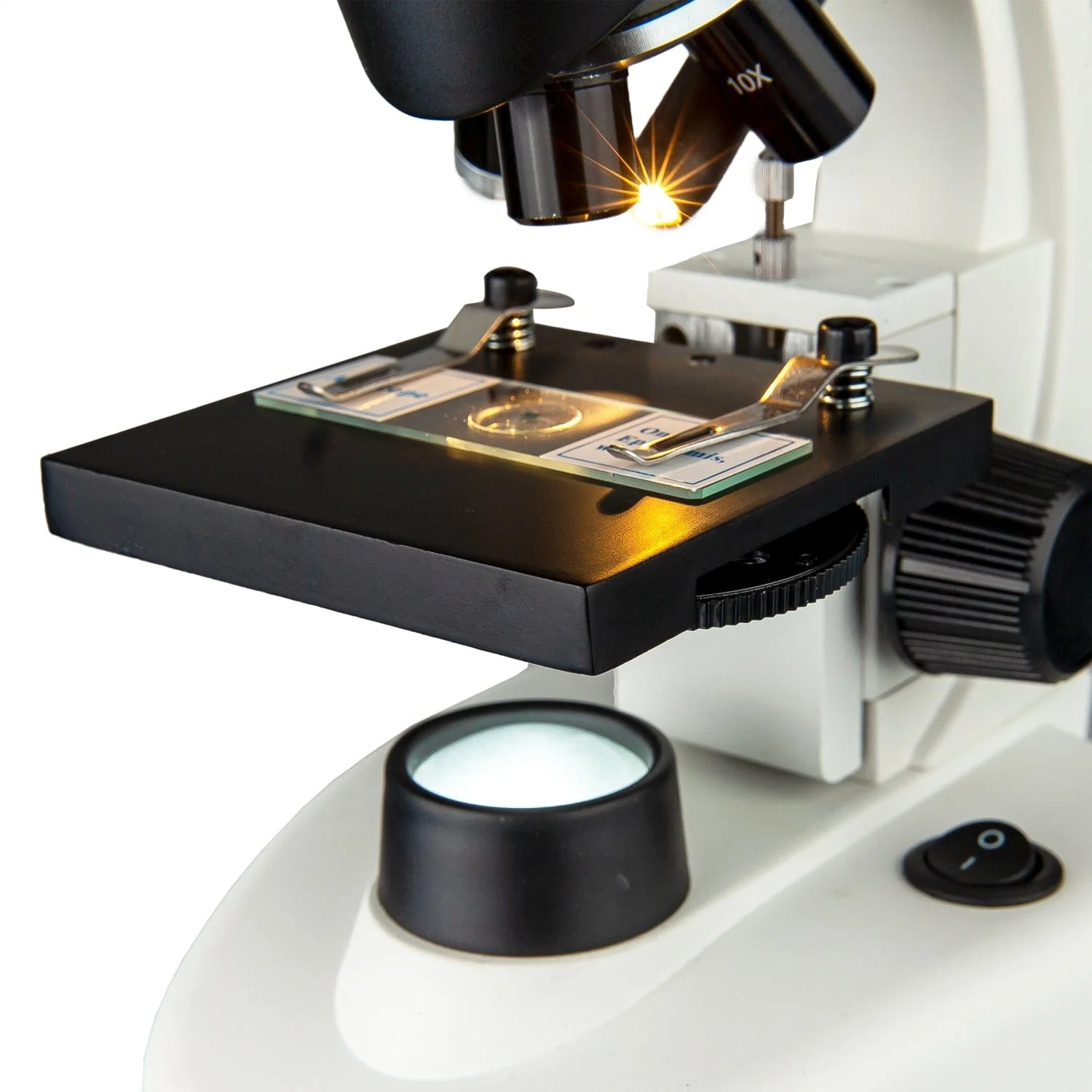 Amscope M135C-2L-PB10 Monocular Compound Microscope for Kids – 40X–1000X Top & Bottom LED Illumination STEM Education Microscopes, Student Lab Microscopes, Biological Science Microscopes - Image 2