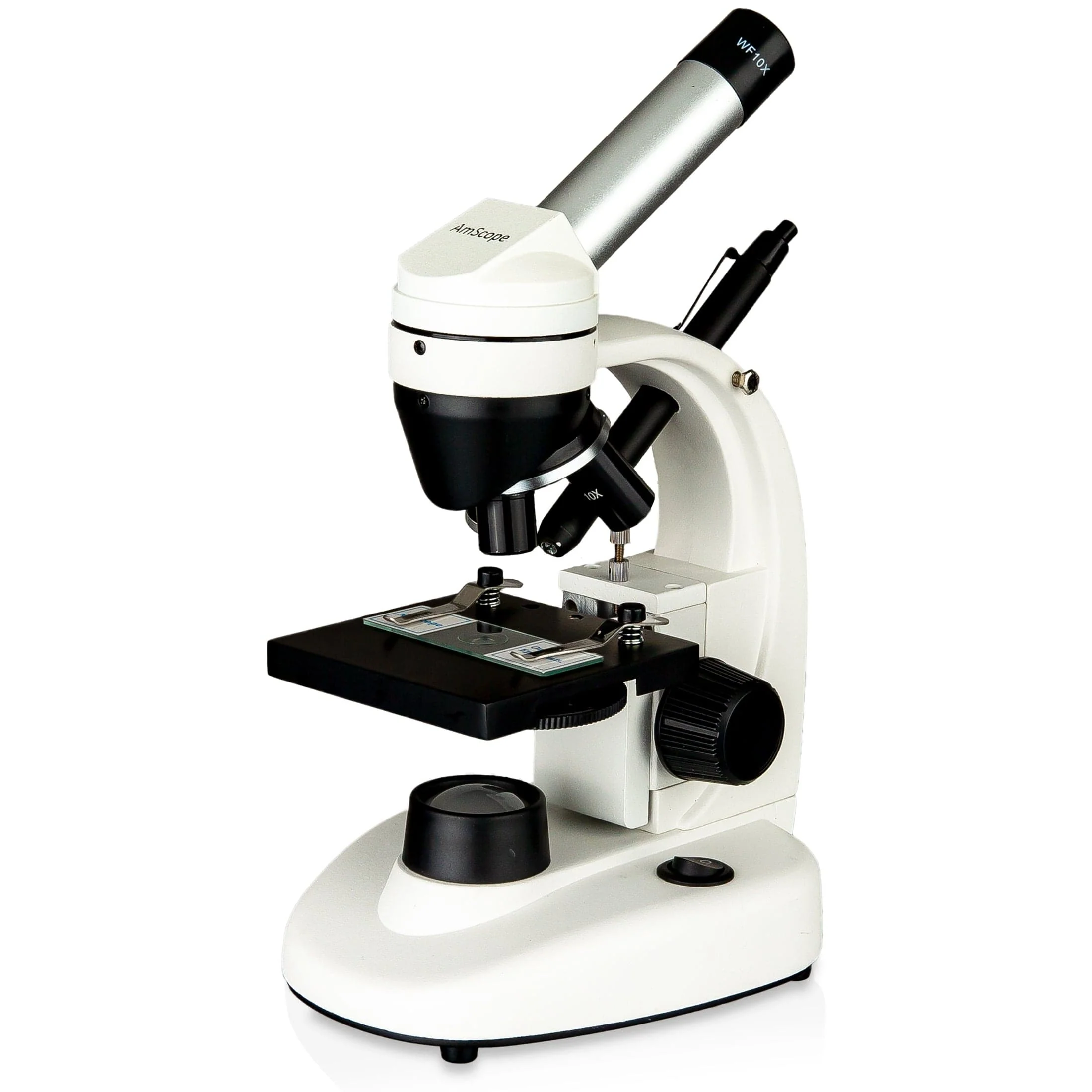 Amscope M135C-2L-PB10 Monocular Compound Microscope for Kids – 40X–1000X Top & Bottom LED Illumination STEM Education Microscopes, Student Lab Microscopes, Biological Science Microscopes - Image 7