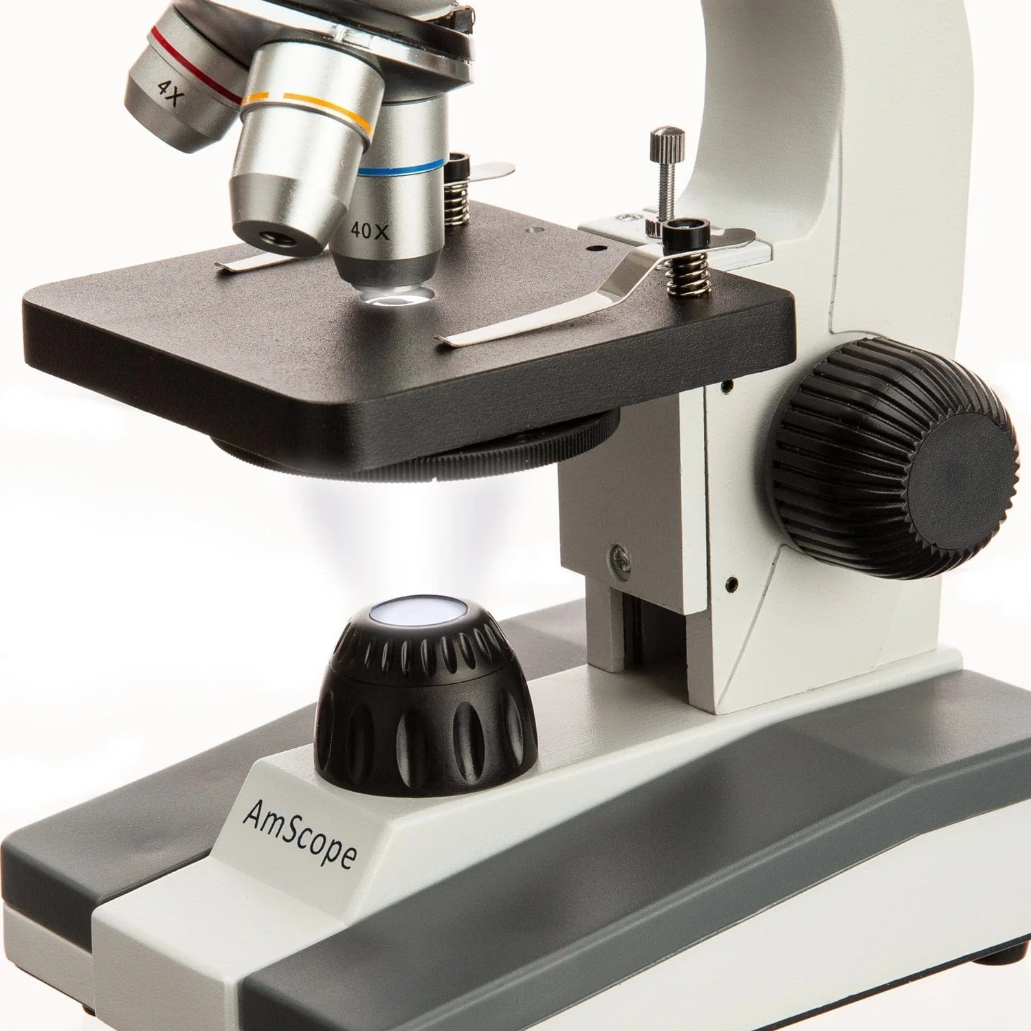 AmScope M148 Series Biological Science Student Monocular Compound Microscope 40X-1000X Magnification with 25 Biology Slide Collection - Image 3