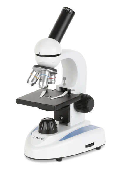 Amscope M149 Monocular Compound Microscope for Kids – 40X–1000X LED Illumination STEM Education Microscopes, Student Lab Microscopes, Biological Science Microscopes