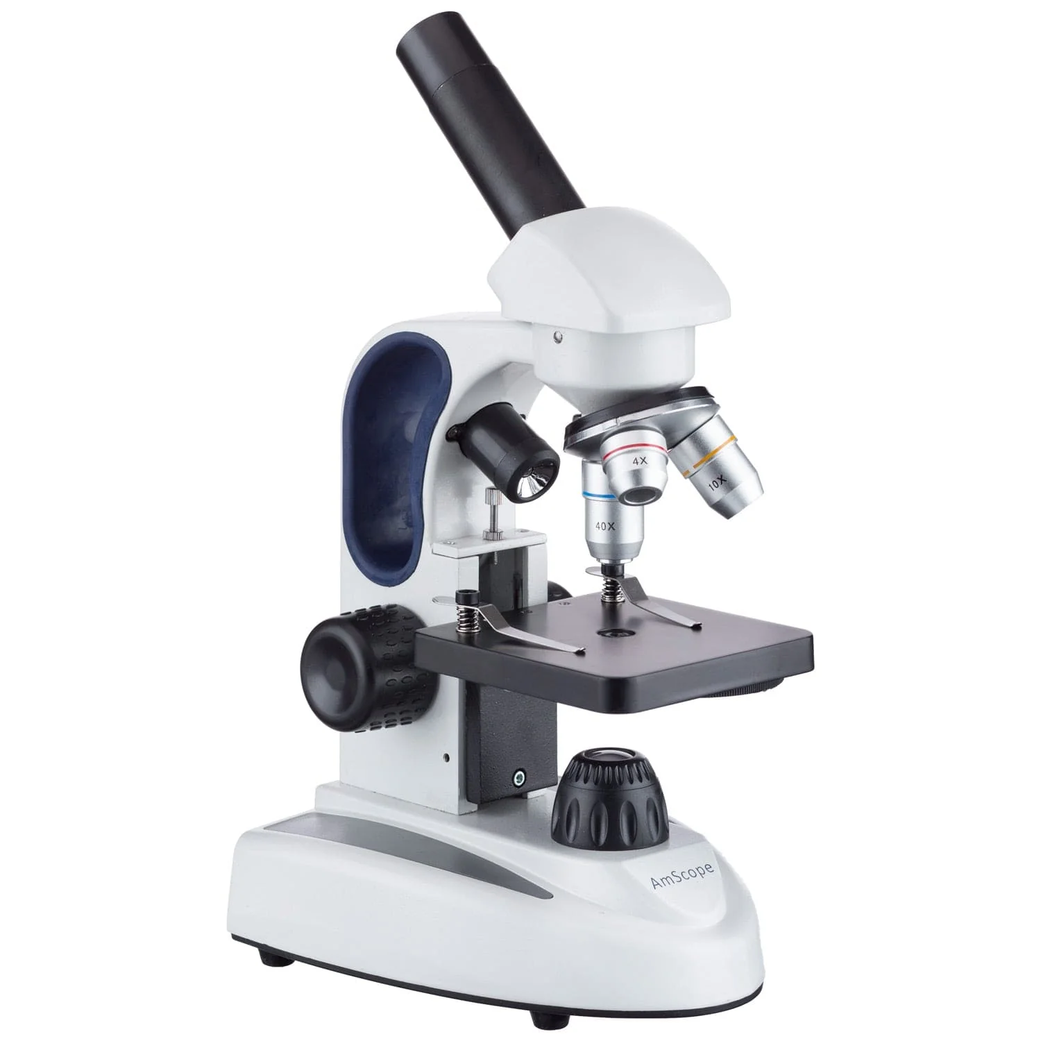 Amscope M149C-2L-PB10-WM Monocular Compound Microscope for Kids – 40X–1000X Top & Bottom LED Illumination STEM Education Microscopes, Student Lab Microscopes, Biological Science Microscopes - Image 3