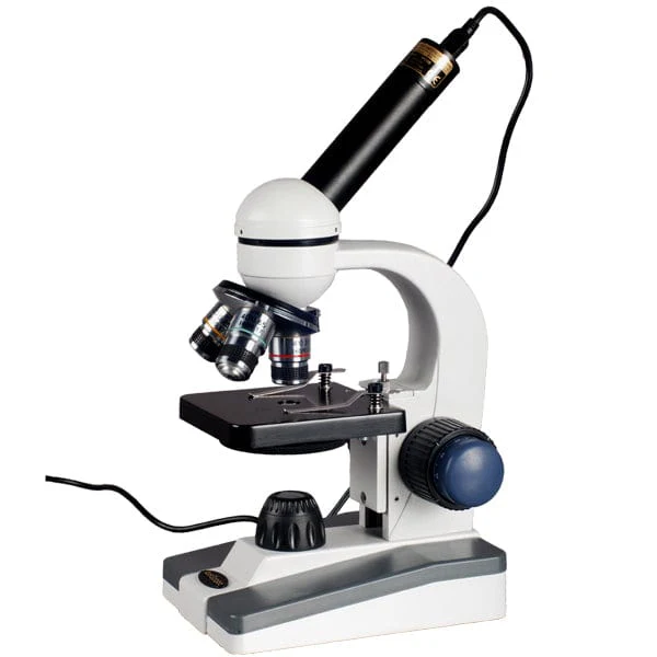 Amscope M150-E Monocular Compound Microscope for Kids – 40X–1000X LED Illumination STEM Education Microscopes, Student Lab Microscopes, Biological Science Microscopes