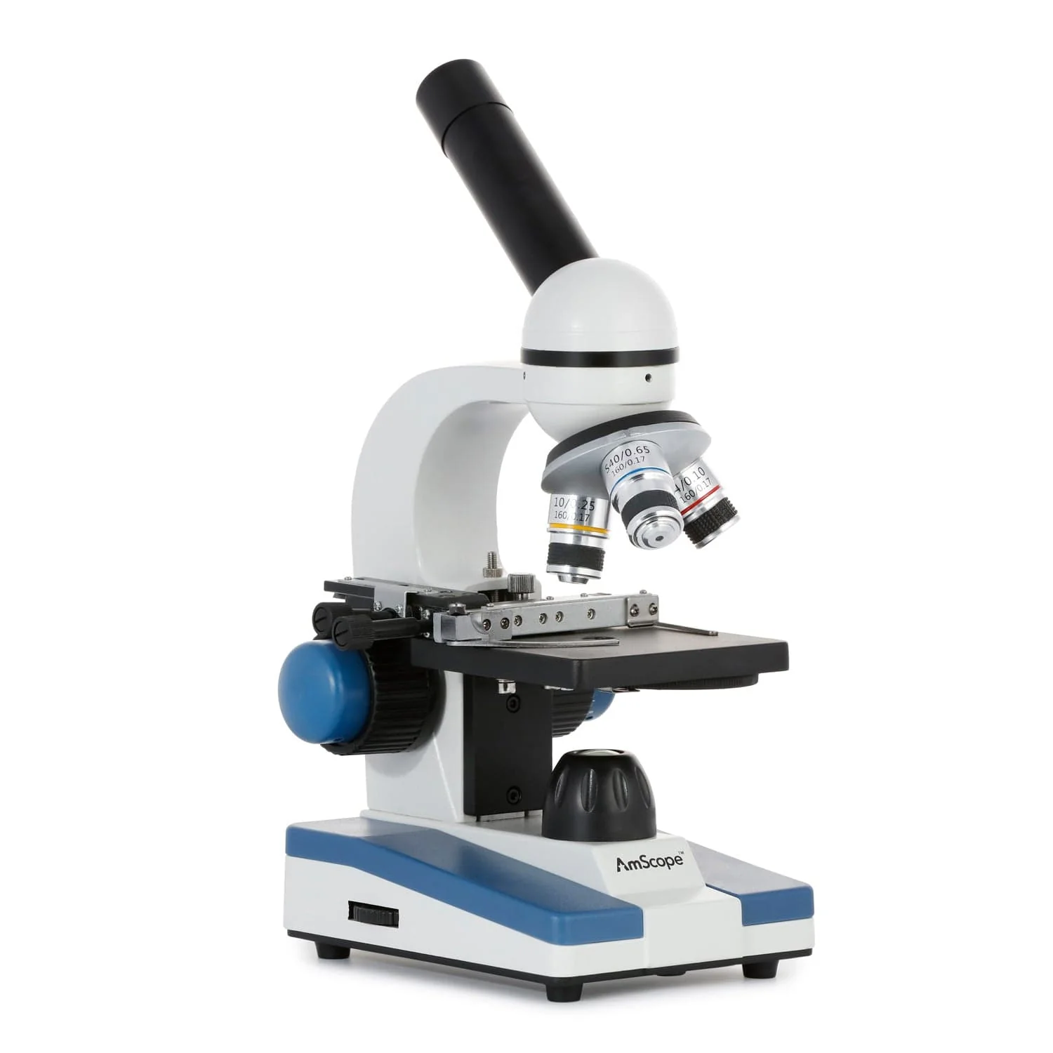 Amscope M150C-MS Monocular Compound Microscope for Kids – 40X–1000X LED Illumination STEM Education Microscopes, Student Lab Microscopes, Biological Science Microscopes - Image 3