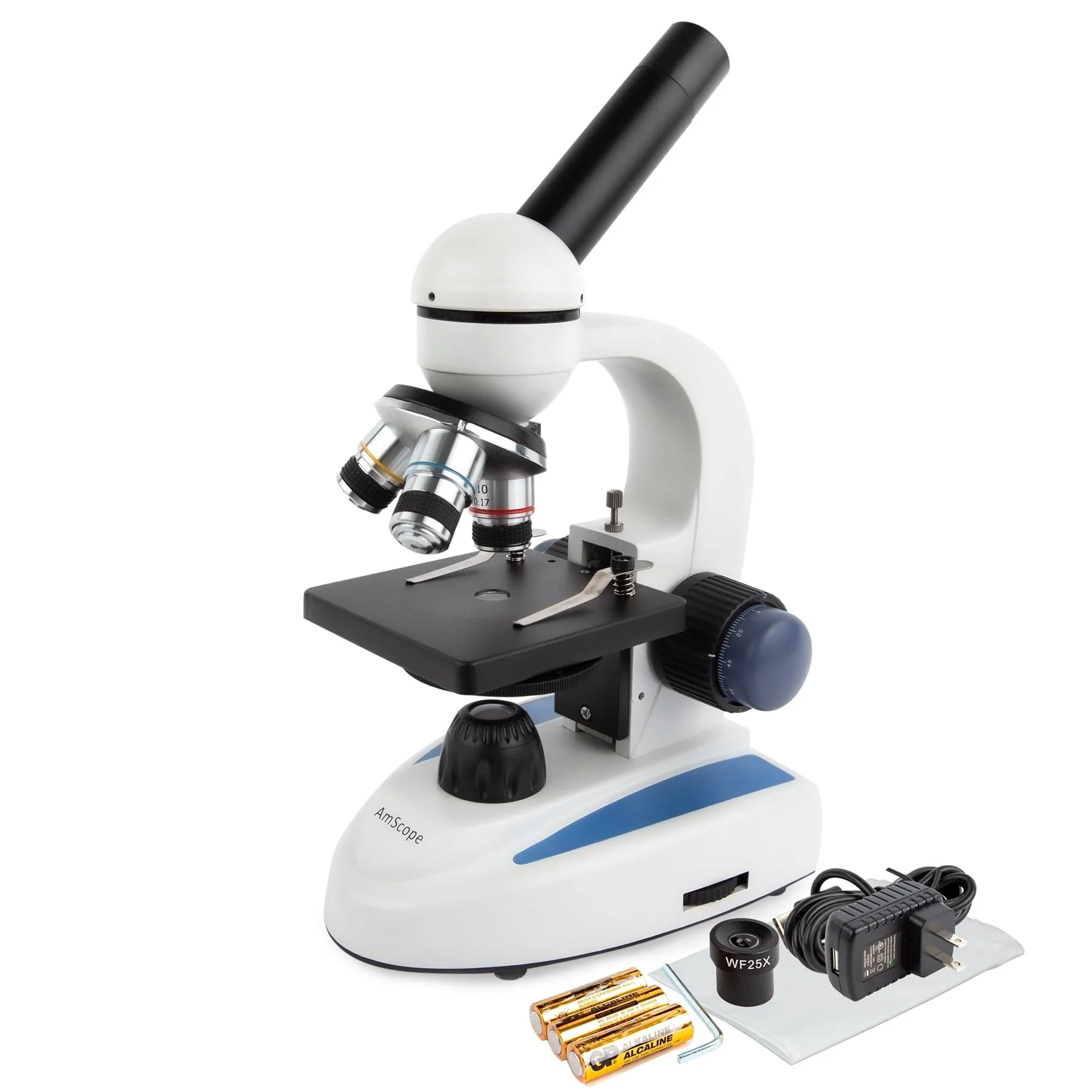 Amscope M158C-E3 Monocular Compound Microscope for Kids – 40X–1000X LED Illumination STEM Education Microscopes, Student Lab Microscopes, Biological Science Microscopes - Image 7