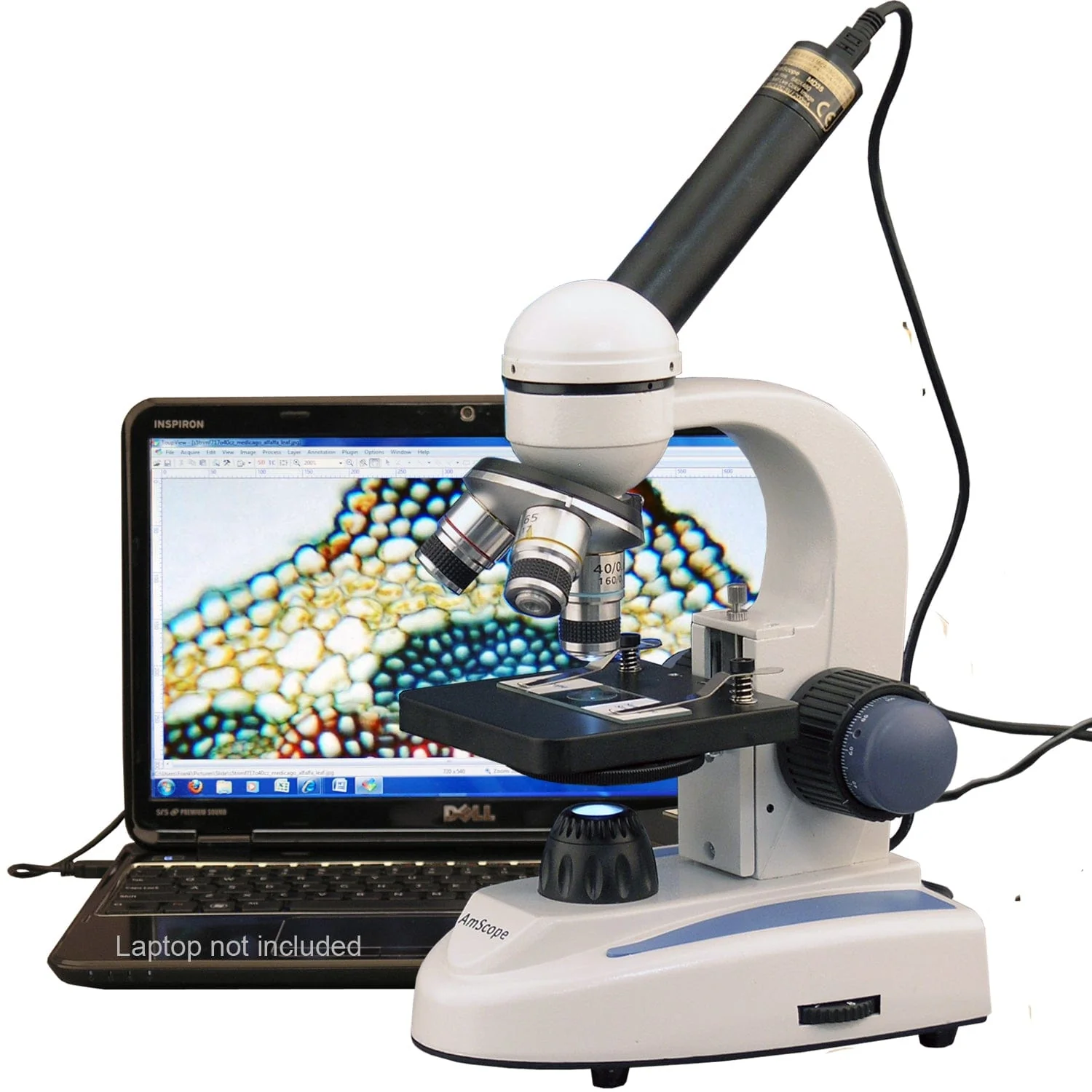 Amscope M158C-SP14-WM-E Monocular Compound Microscope for Kids – 40X–1000X LED Illumination STEM Education Microscopes, Student Lab Microscopes, Biological Science Microscopes - Image 4