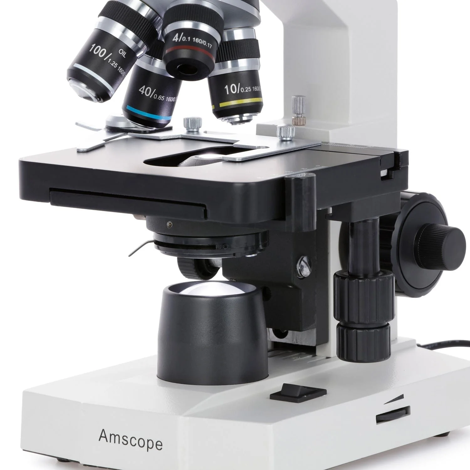 AmScope M220 Series Monocular Widefield Digital Integrated Compound Microscope 40X-1000X Magnification With Built In 3MP USB Camera - Image 2