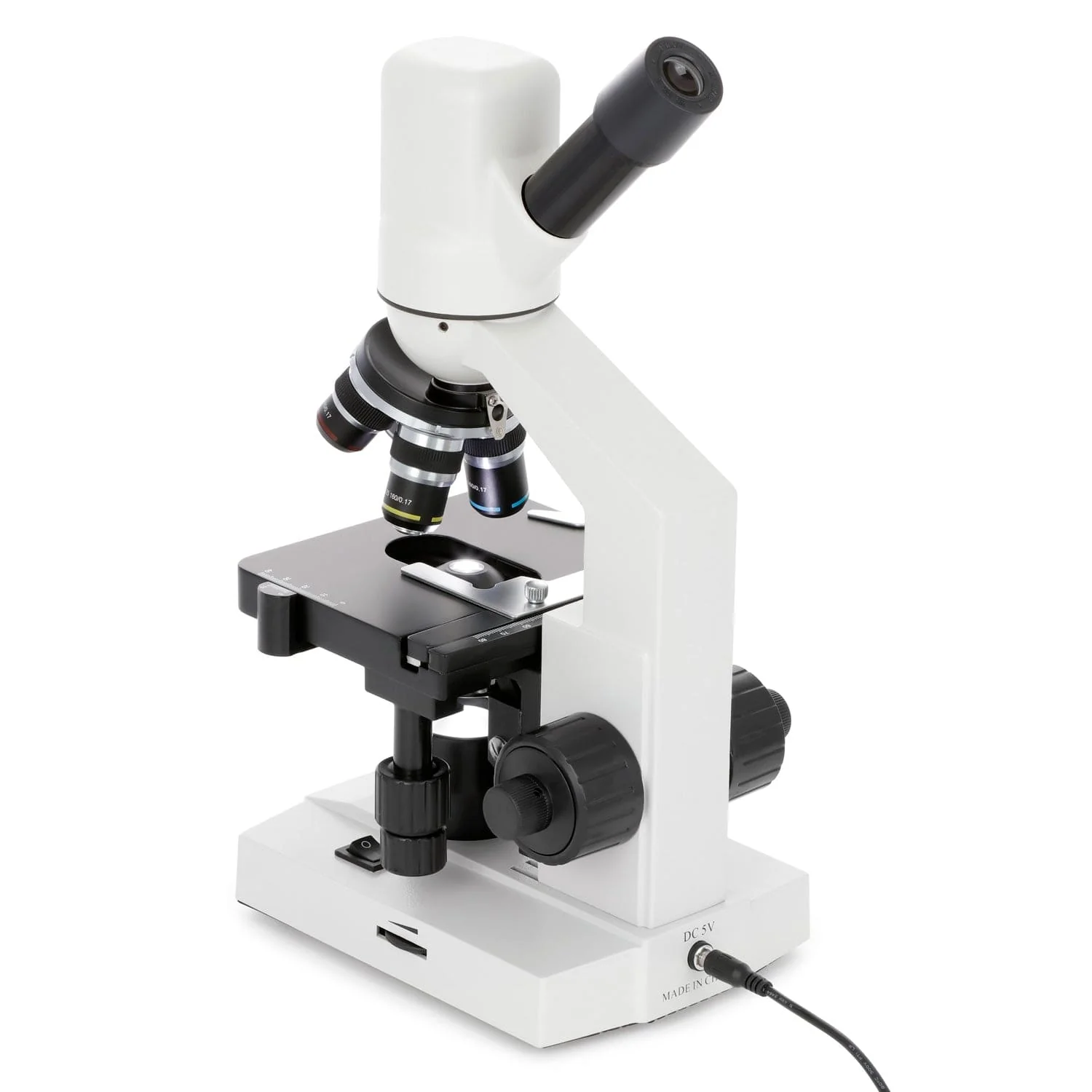 AmScope M220 Series Monocular Widefield Digital Integrated Compound Microscope 40X-1000X Magnification With Built In 3MP USB Camera - Image 6