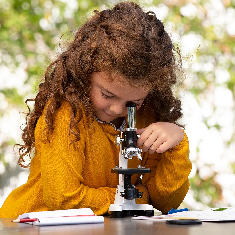 Amscope M30-ABS-KT1-W-EXCL1 Monocular Compound Microscope for Kids – Up to 1200X LED Illumination STEM Education Microscopes, Student Lab Microscopes, Biological Science Microscopes - Image 6