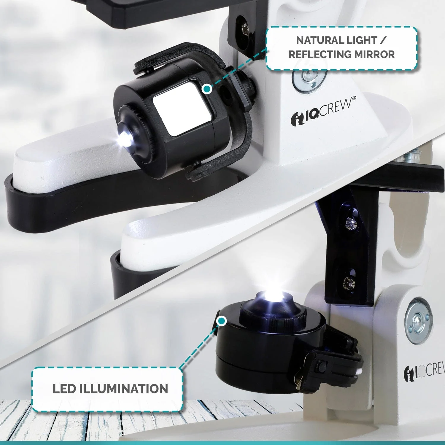 Amscope M30-ABS-KT2-W-EXCL1 Monocular Compound Microscope for Kids – Up to 1200X LED Illumination STEM Education Microscopes, Student Lab Microscopes, Biological Science Microscopes - Image 4