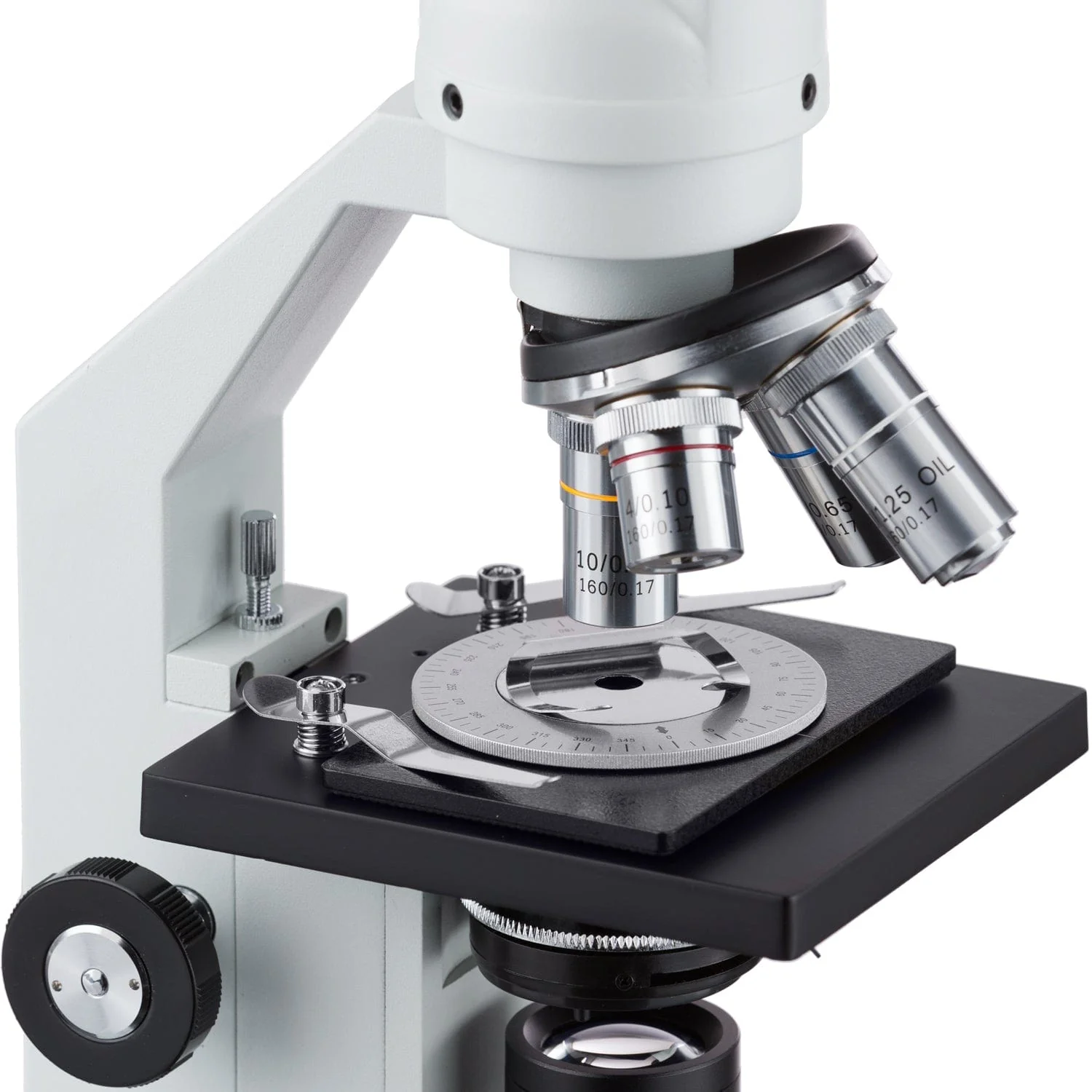 AmScope M500 Series Polarizing and Brightfield Monocular Compound Microscope 40X-1600X Magnification - Image 3