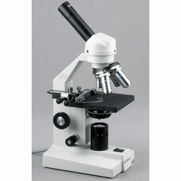 AmScope M500 Series Student Biological Monocular Compound Microscope 40X-2000X Magnification with USB Digital Camera - Image 2