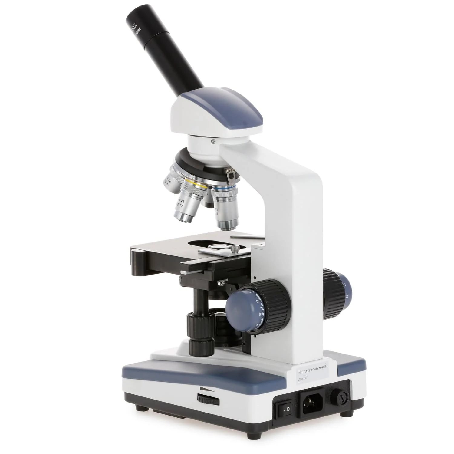 AmScope M620 Series Monocular Compound Microscope 40X-1000X Magnification with LED, Slide Making Kit and Book - Image 5