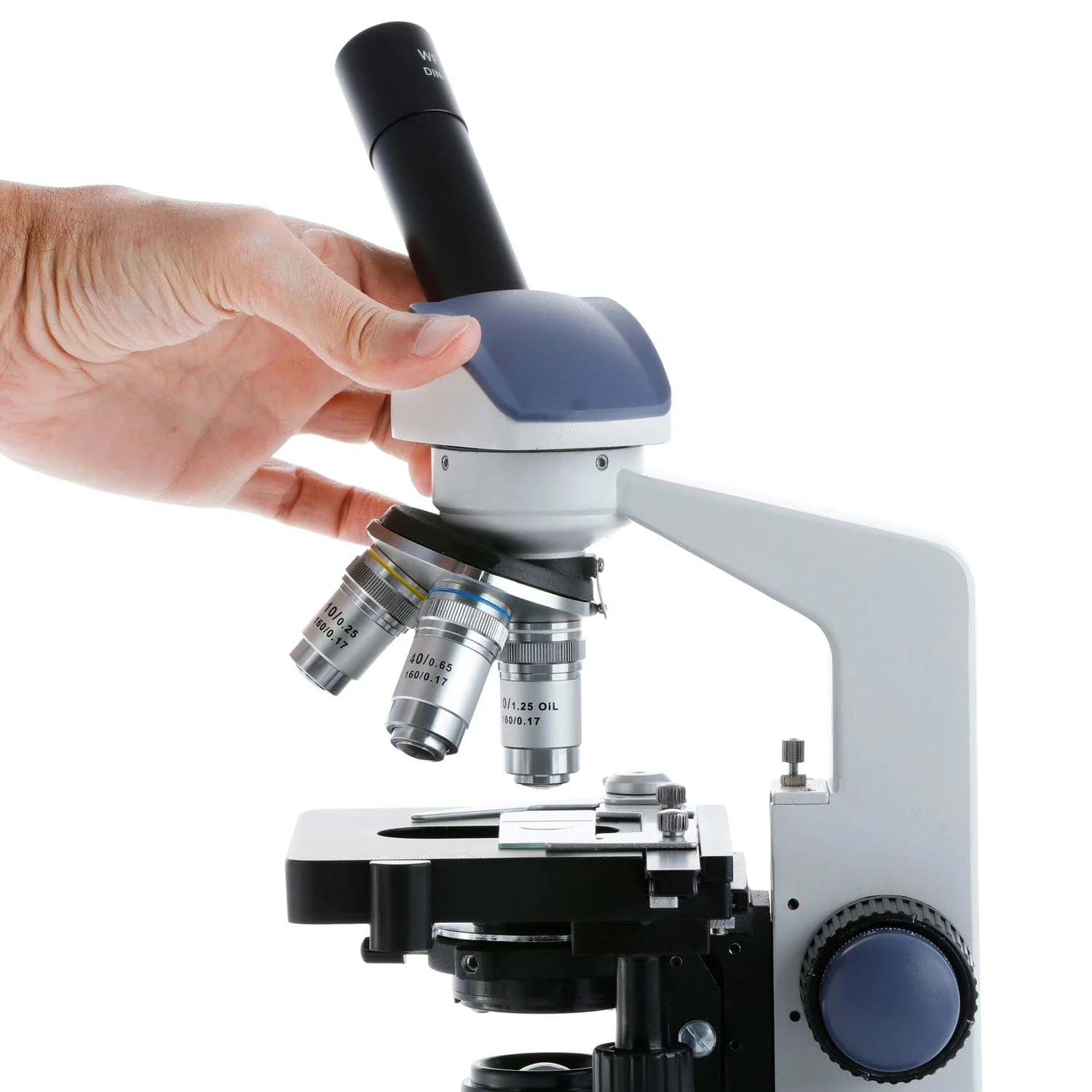 AmScope M620 Series Monocular Compound Microscope 40X-1000X Magnification with LED, Slide Making Kit and Book - Image 7