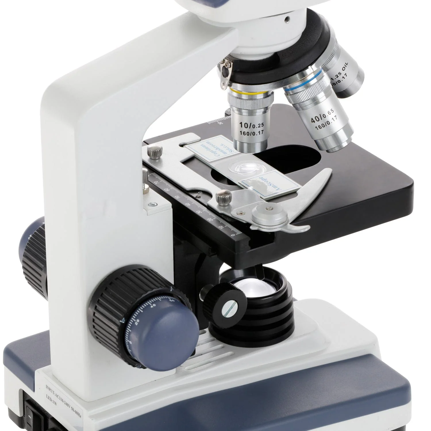 AmScope M620 Series Monocular Compound Microscope 40X-1000X Magnification with LED, Slide Making Kit and Book - Image 8