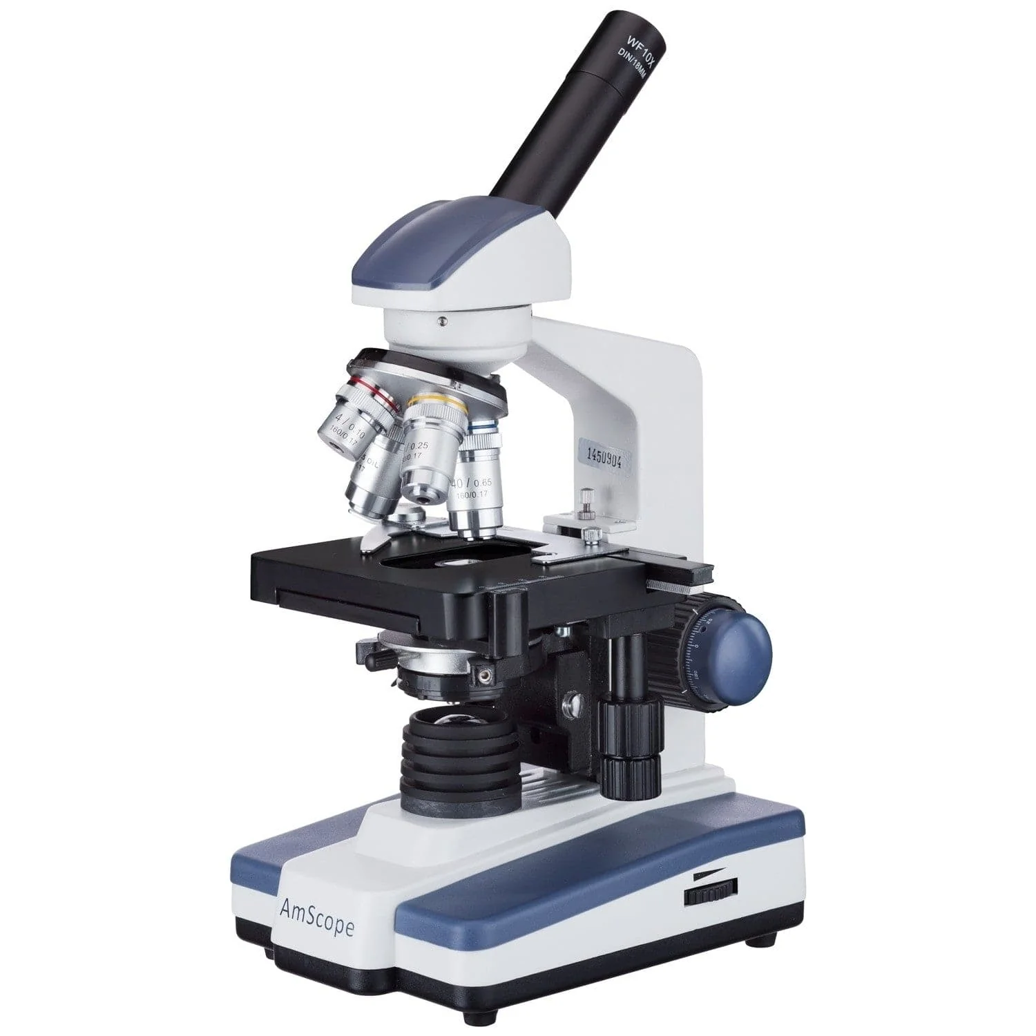 AmScope M620 Series Monocular Compound Microscope 40X-1600X Magnification with LED and 1MP Digital Eyepiece