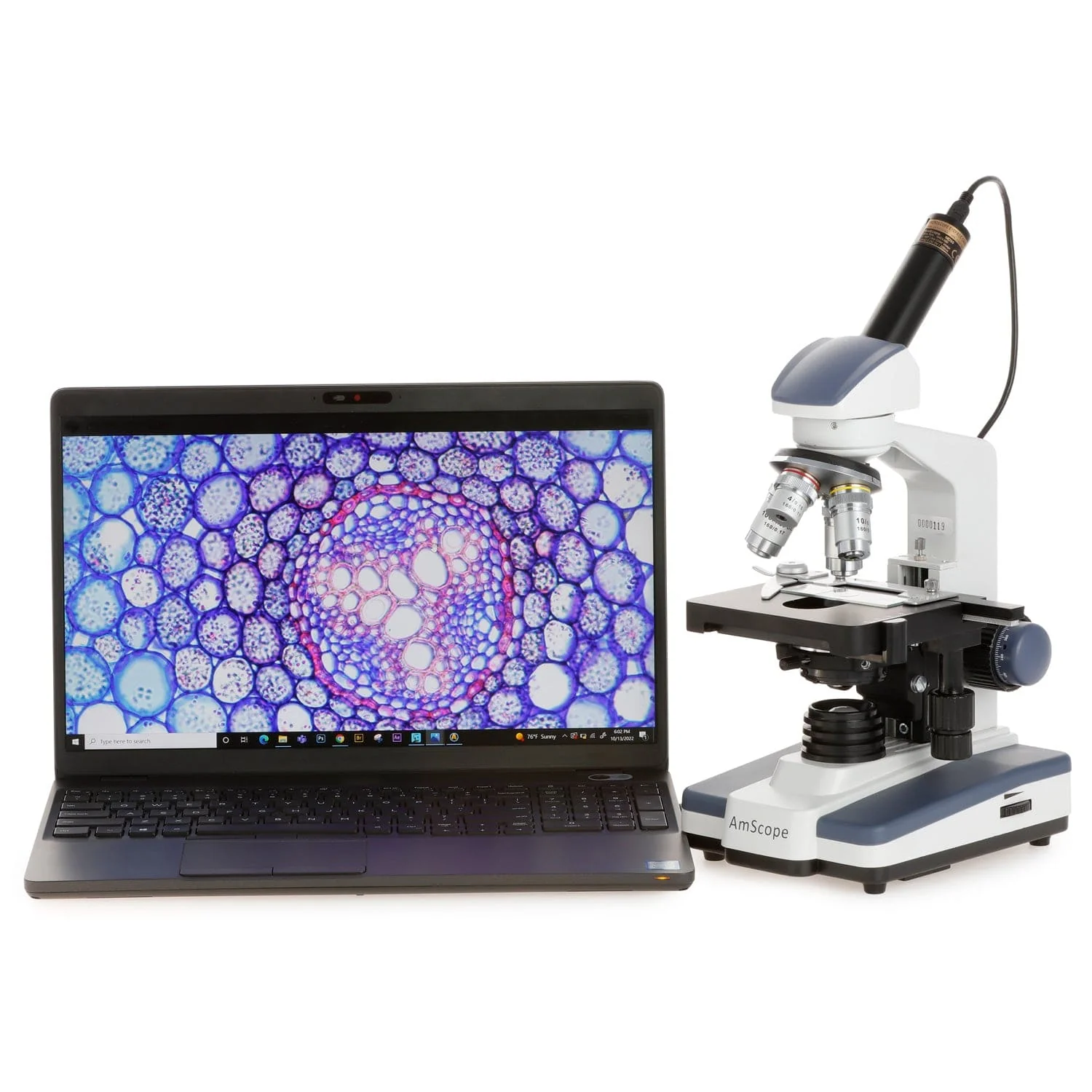 AmScope M620 Series Digital Monocular Compound Microscope 40X-2500X Magnification With LED, 3D Stage and 1MP USB Imager - Image 13