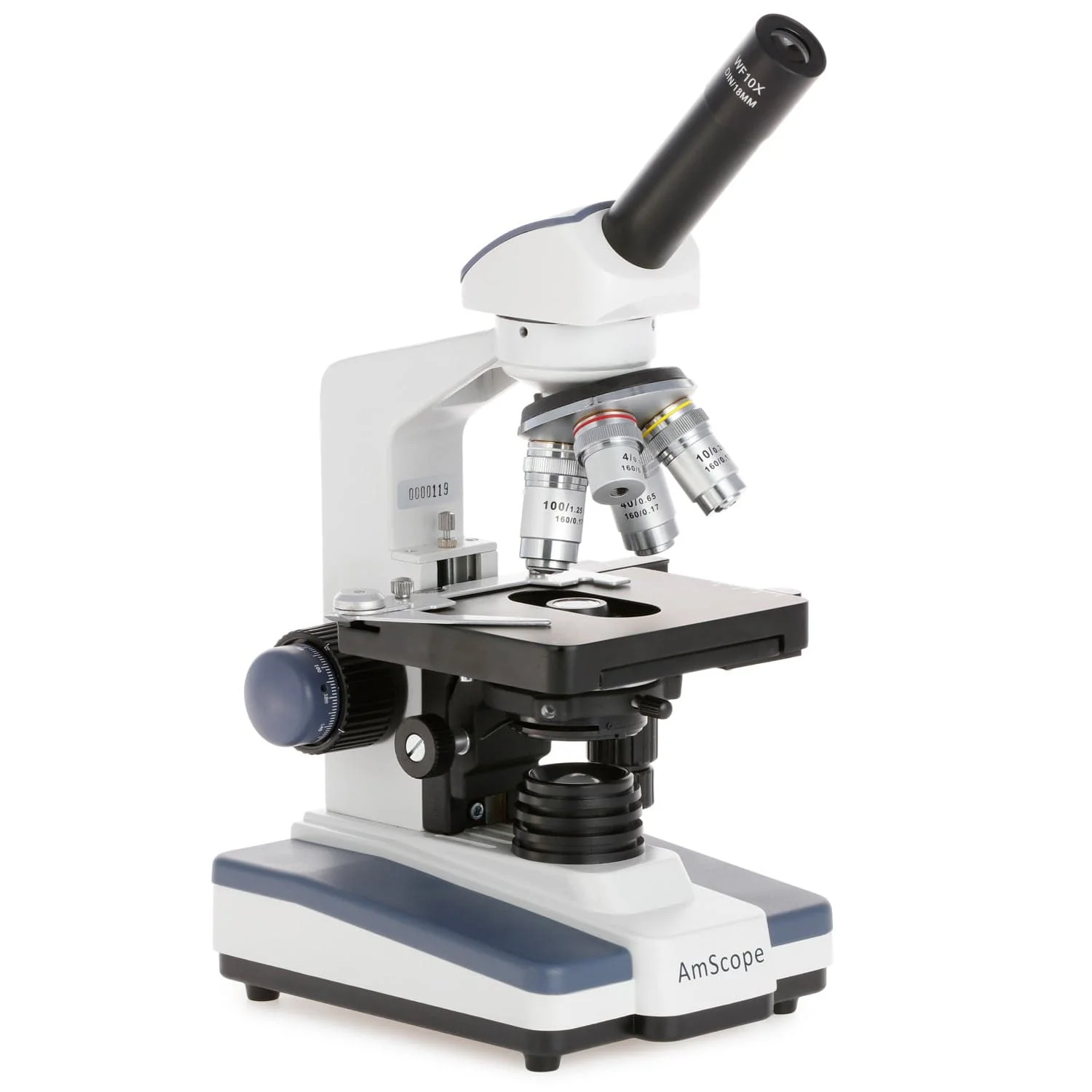 AmScope M620 Series Digital Monocular Compound Microscope 40X-2500X Magnification With LED, 3D Stage and 1MP USB Imager - Image 3