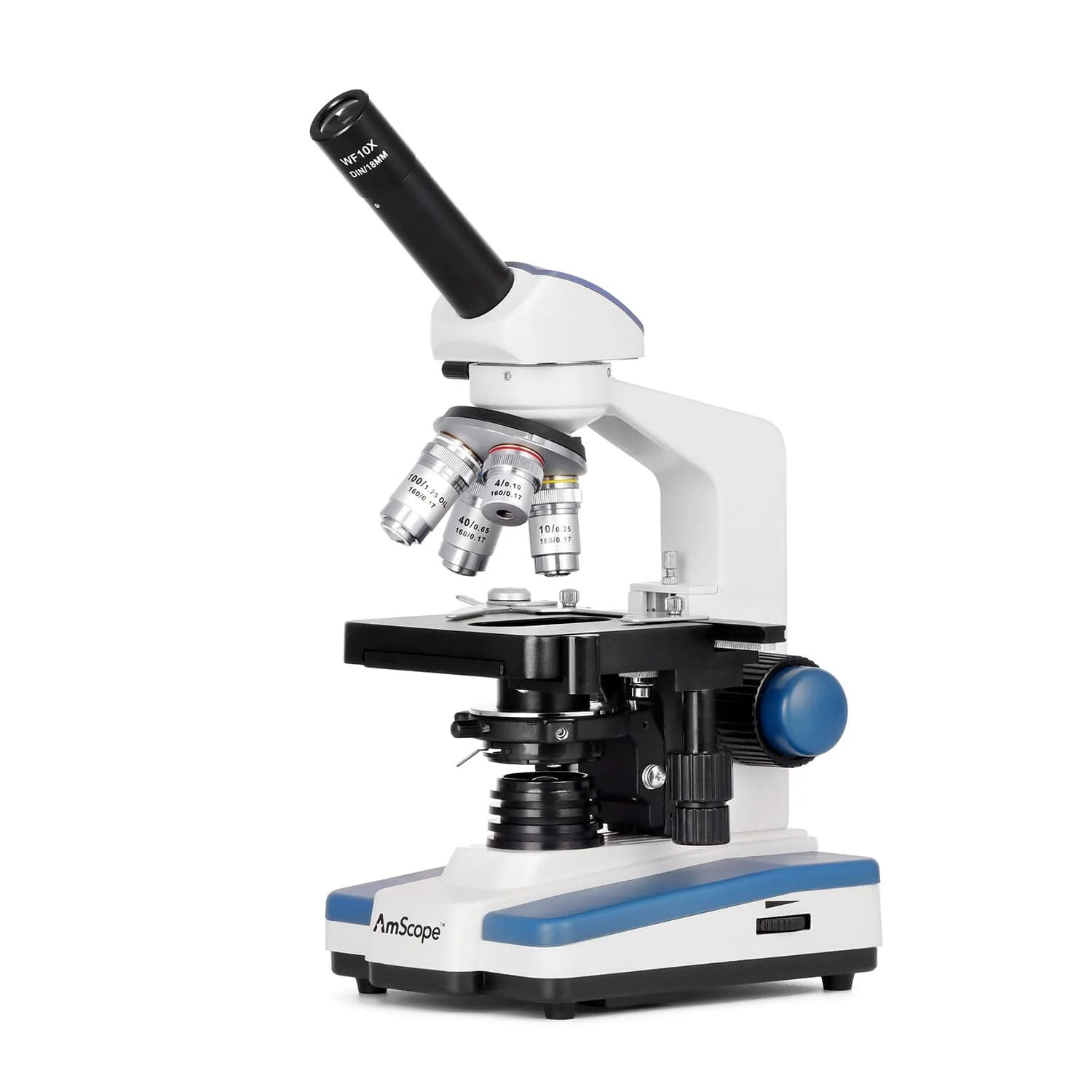 AmScope M620 Series Darkfield Monocular Compound Microscope LED Double-layer Mechanical Stage and Optional Digital Camera - Image 4