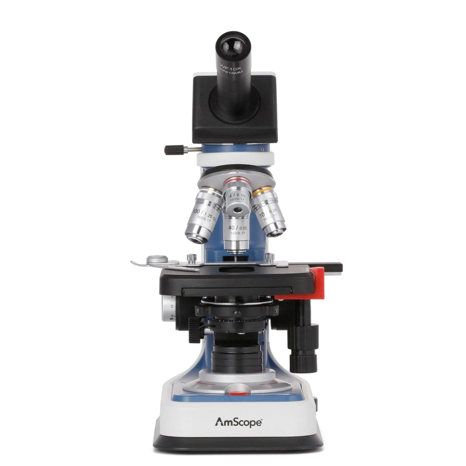 AmScope M620C-R Series USB-C Rechargeable Student Monocular Compound Microscope 40X-2500X - Image 3
