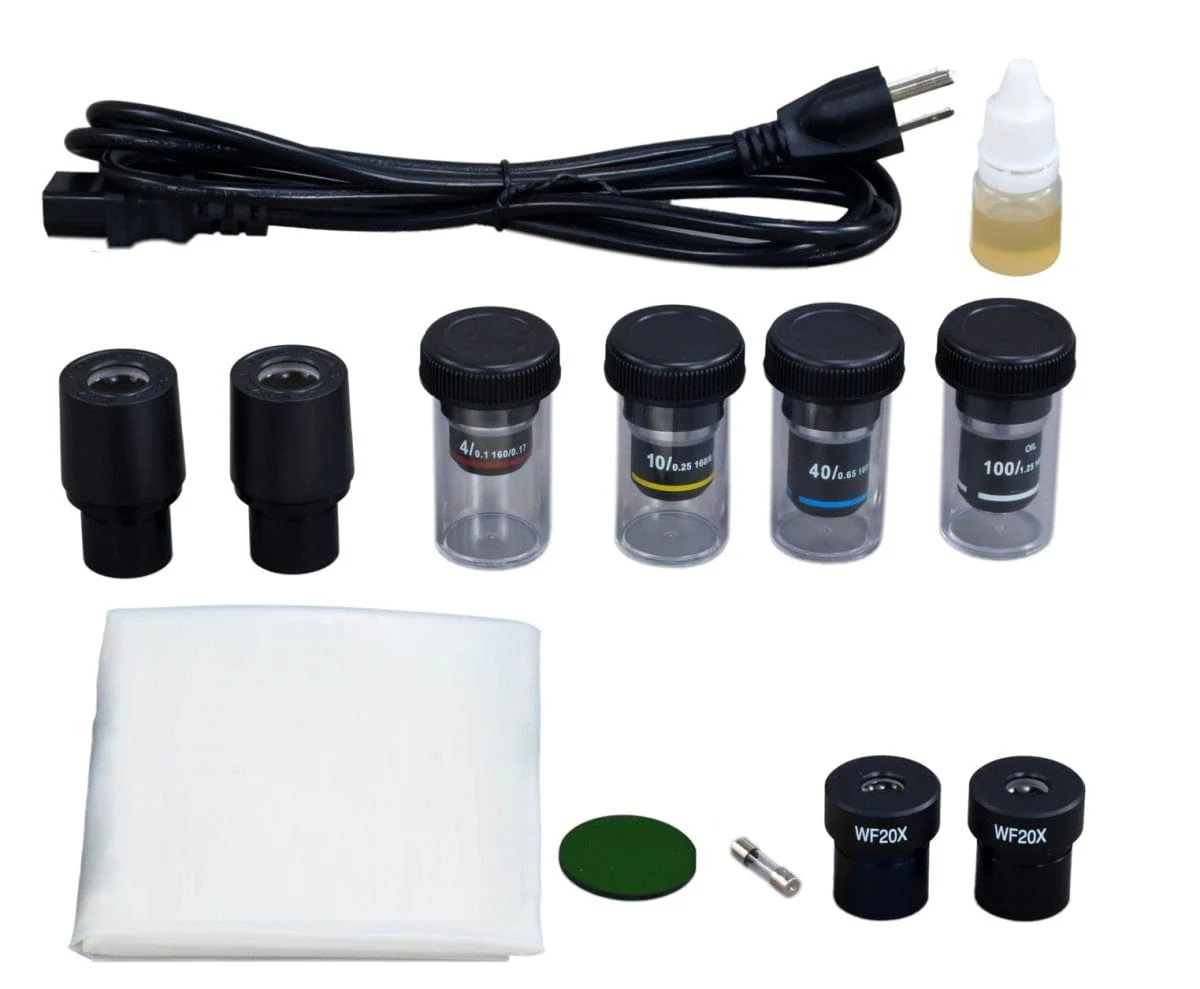 OMAX M8211 LED Binocular Compound Microscope 40X-2000X Magnification With Reversed Nosepiece - Image 8