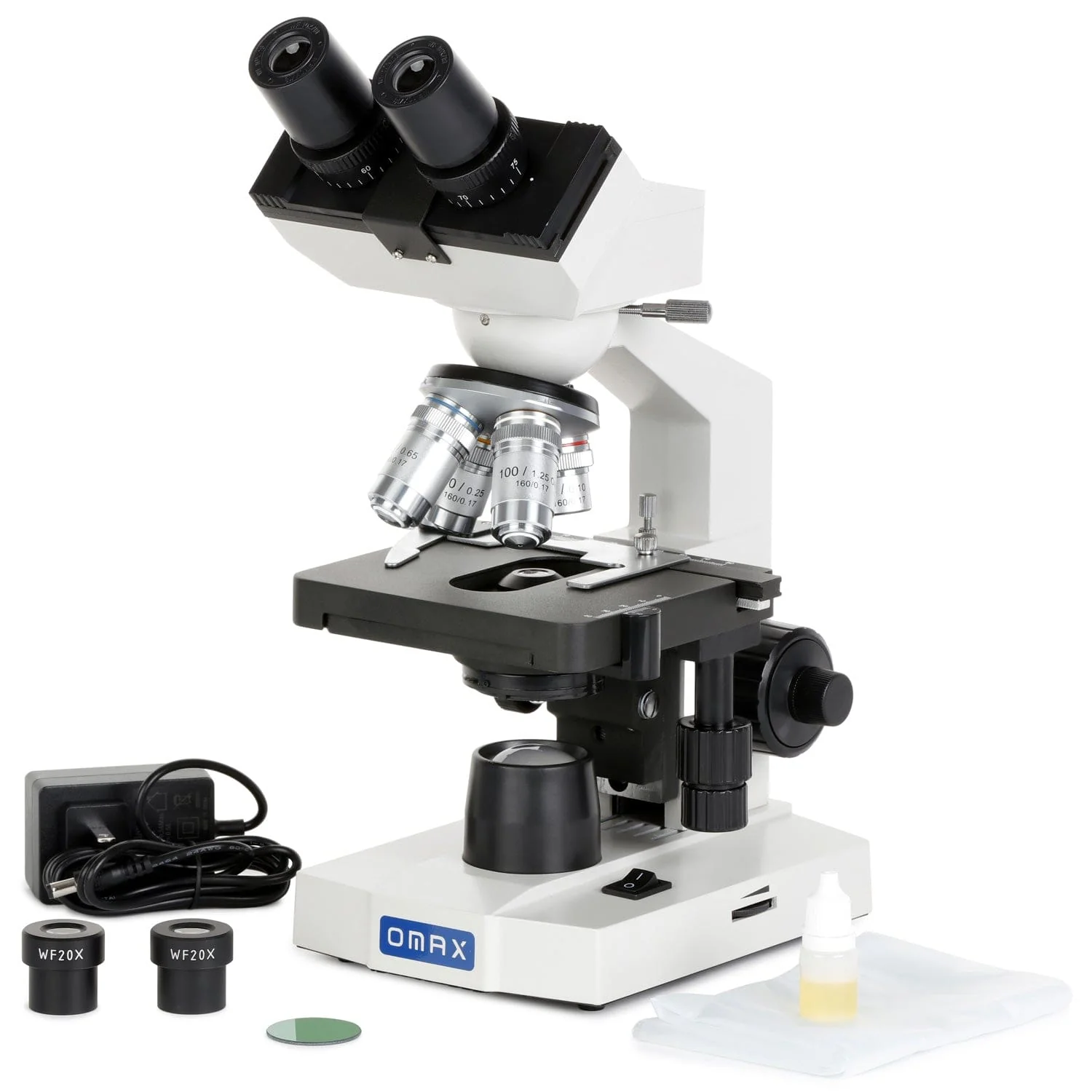 OMAX M82E Series Binocular Biological Compound Microscope 40X-2000X Magnification Lab LED with Mechanical Stage - Image 7