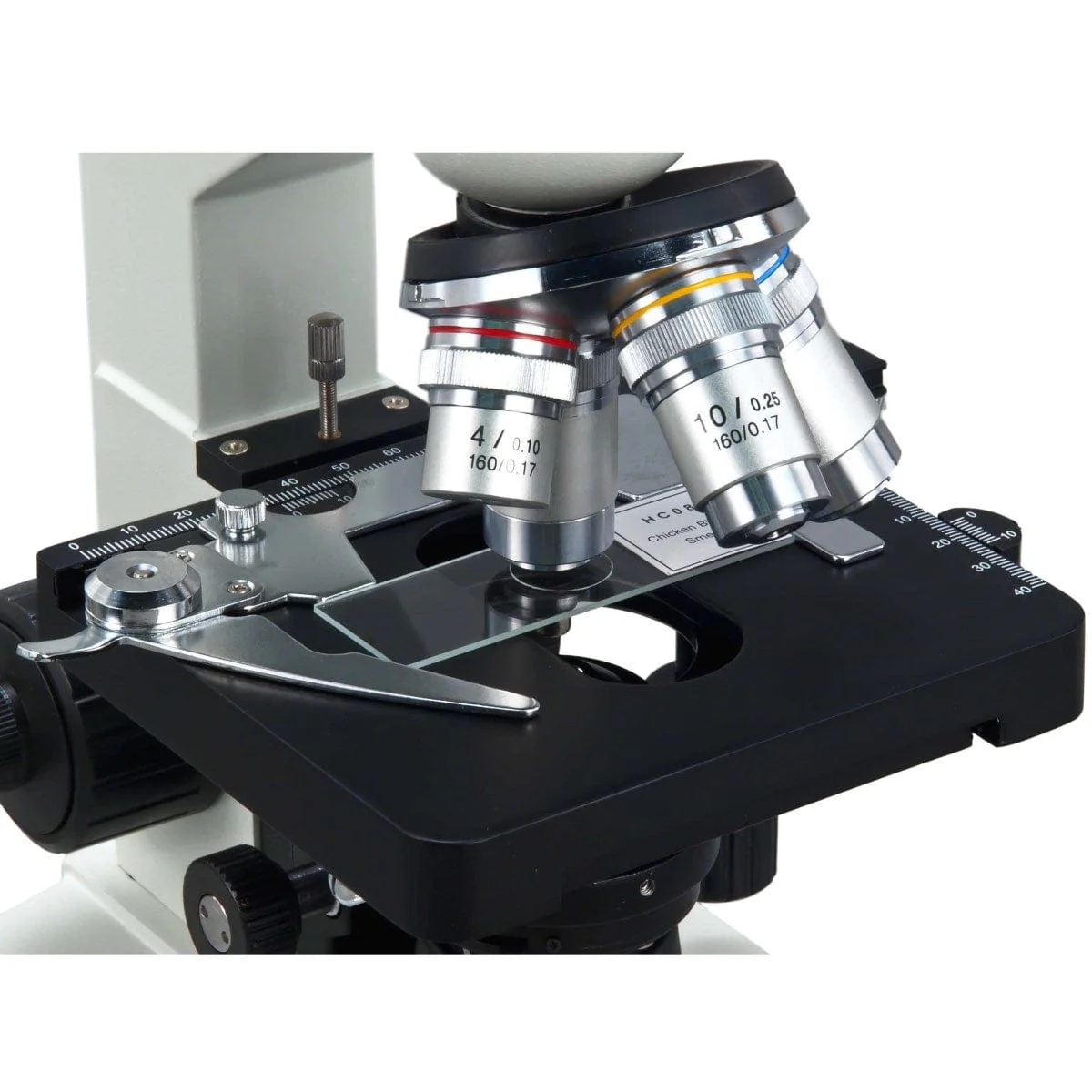 OMAX M82E Series Lab LED Biological Binocular Compound Microscope 40X-2500X Magnification and Double Layer Mechanical Stage - Image 6