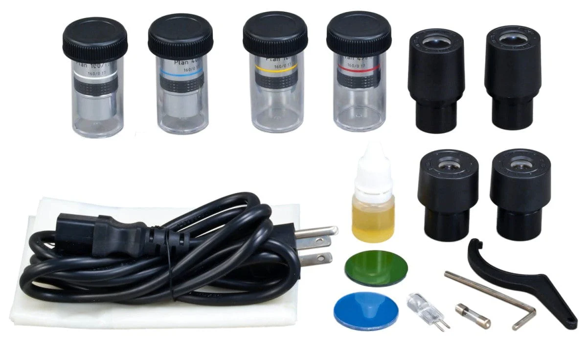 OMAX 40X-1600X Professional PLAN Lab Trinoclar Compound Microscope with Mechanical Stage Sale - Image 9