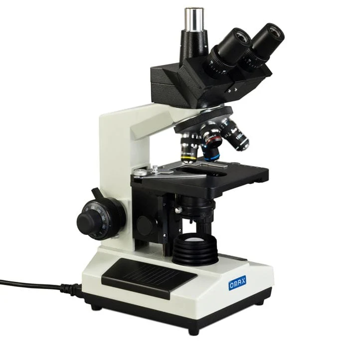 OMAX M837 Series Trinocular Compound Microscope 40X-400X Magnification for Soil Microscopy