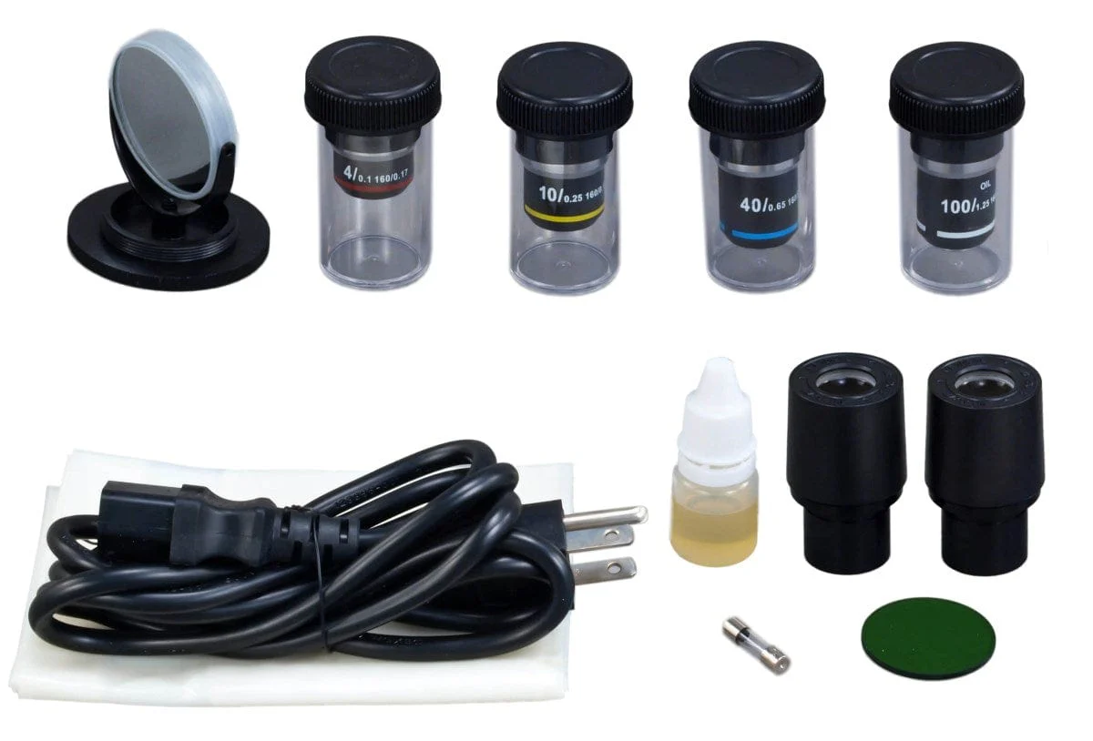 OMAX M837L Series Trinocular Lab Compound Microscope 40X-1000X Magnification with LED Illumination - Image 2