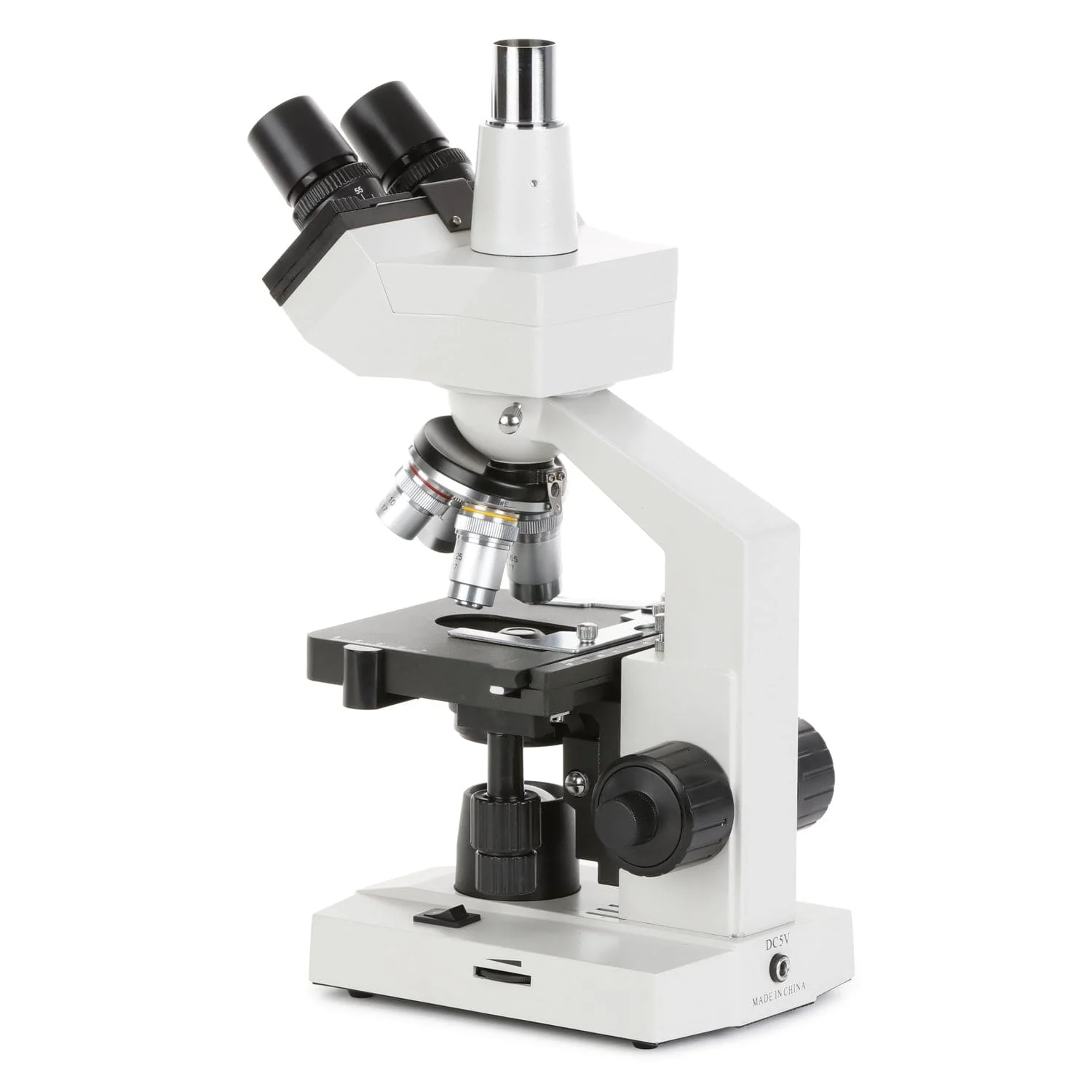 OMAX M83EZ Series Trinocular Compound Microscope 40X-2500X Magnification LED Lab with Double Layer Mechanical Stage - Image 5