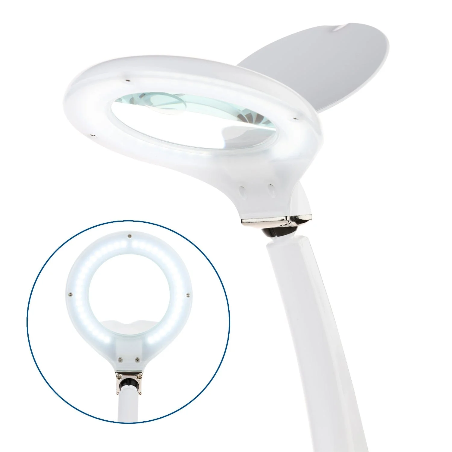 AmScope 1.75X and 4X Magnification 4” Diameter Lens 40 LED Adjustable Tabletop Magnifying Lamp - Image 4
