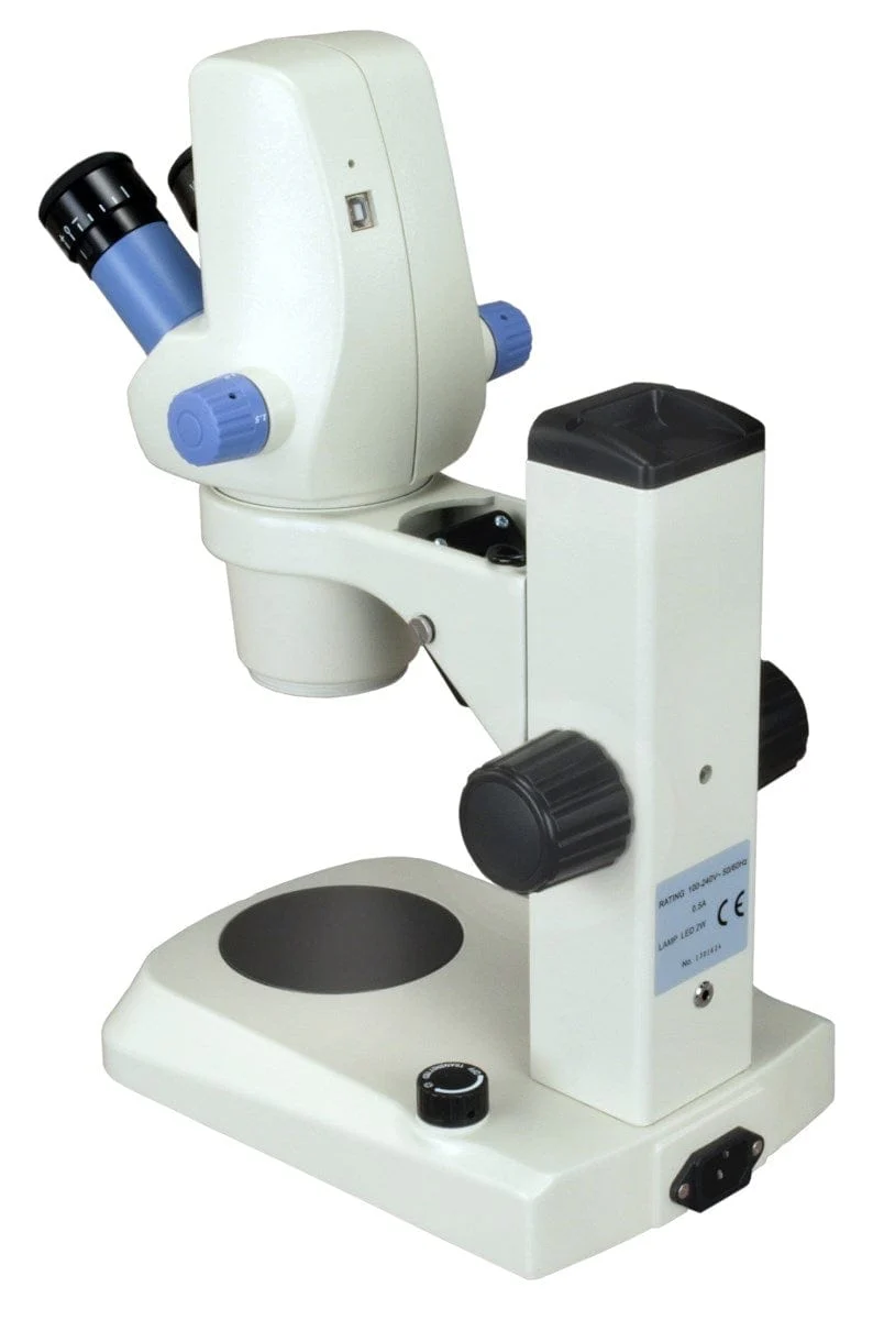 AmScope MD428C10 Series Zoom Digital Integrated Binocular Stereo Microscope 7X-30X Magnification on Track Stand with 1.3MP Imaging and LED Illumination - Image 3