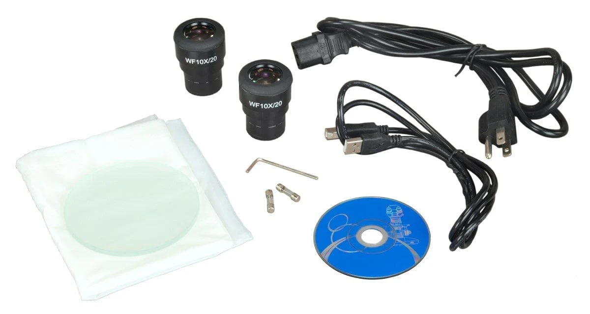 AmScope MD428C10 Series Zoom Digital Integrated Binocular Stereo Microscope 7X-30X Magnification on Track Stand with 1.3MP Imaging and LED Illumination - Image 6