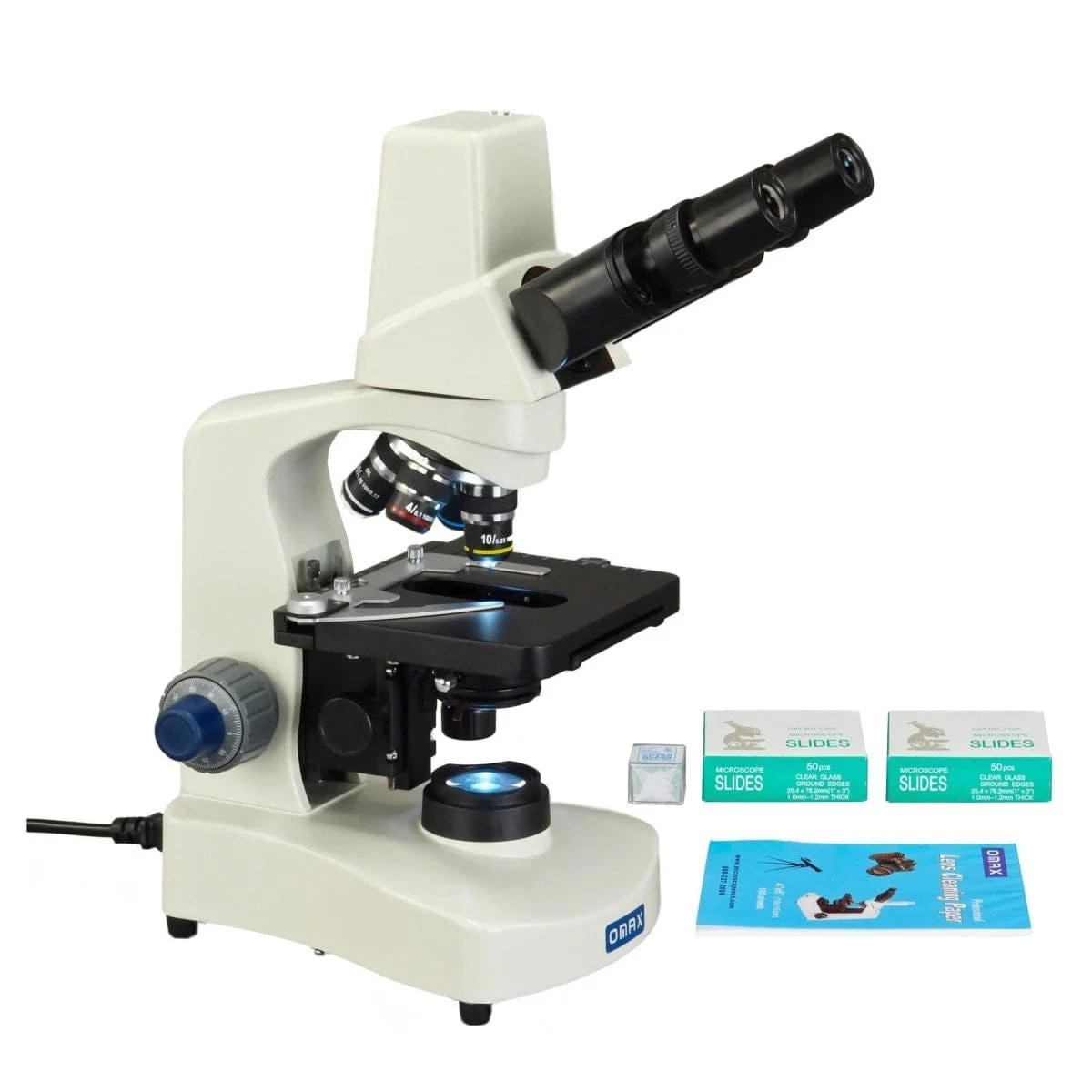 40X-2000X 3MP Digital Integrated Microscope with LED Illumination + Blank Slides, Tissues