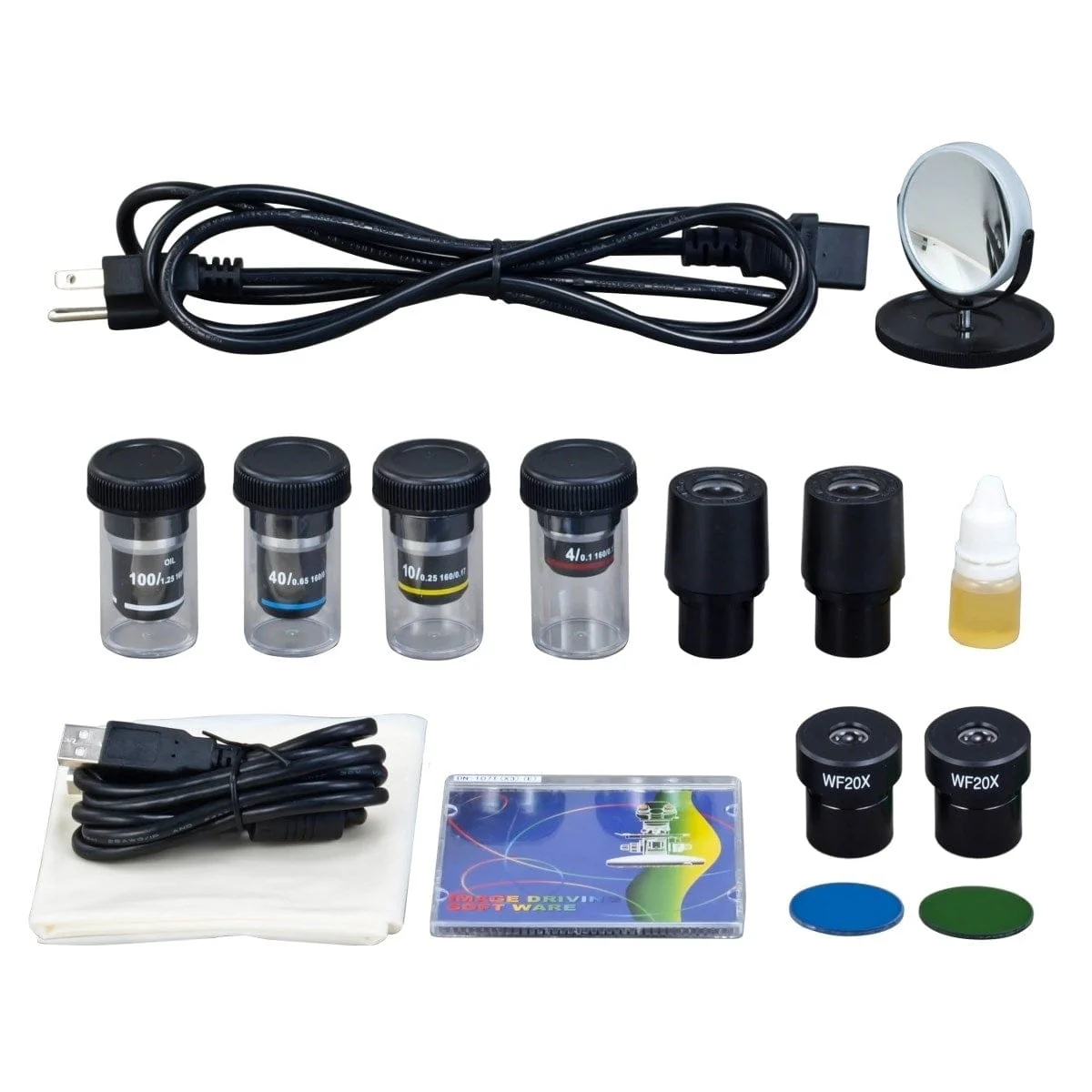 40X-2000X 3MP Digital Integrated Microscope with Halogen Illumination + Vinyl Case - Image 7