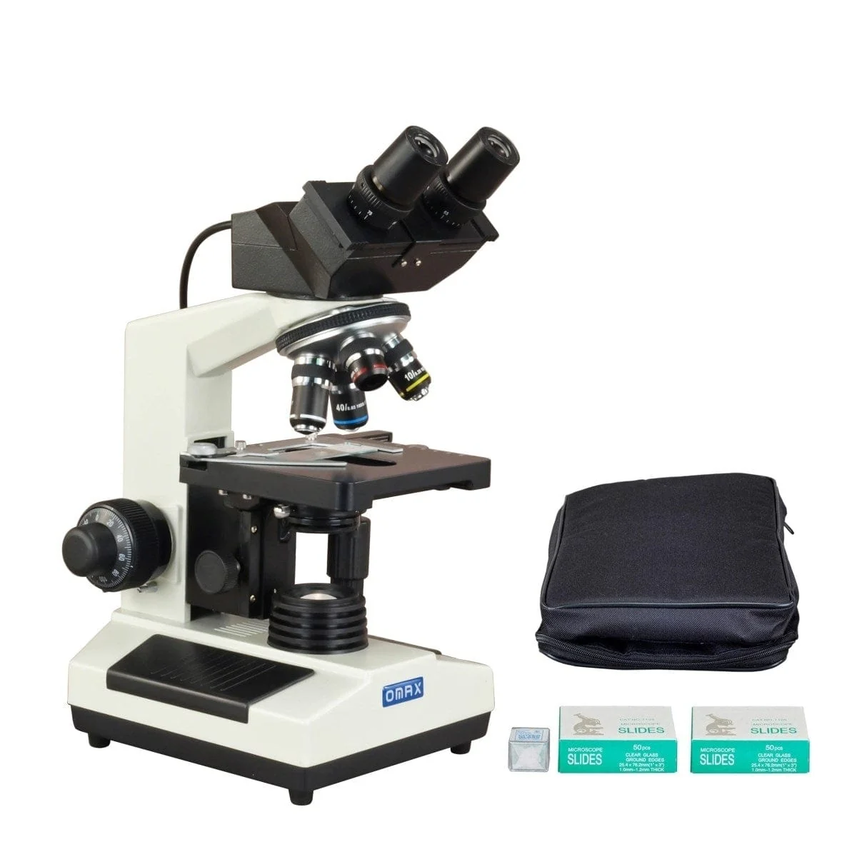 40X-2000X 3MP Digital Integrated Microscope with Halogen Illumination + Vinyl Case, Blank Slides